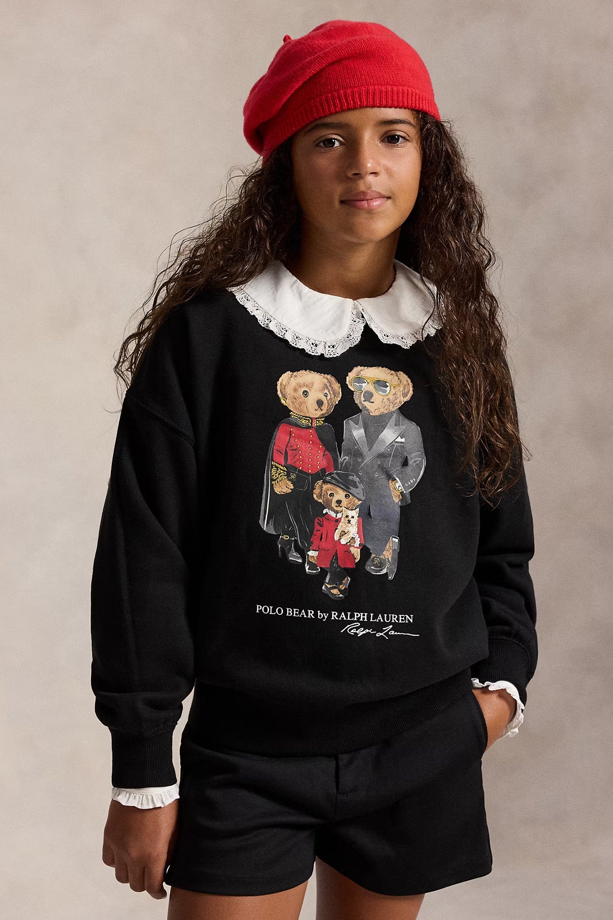 Polo Ralph Lauren Kids S-L Beden Unisex Çocuk Polo Bear Şardonlu Sweatshirt