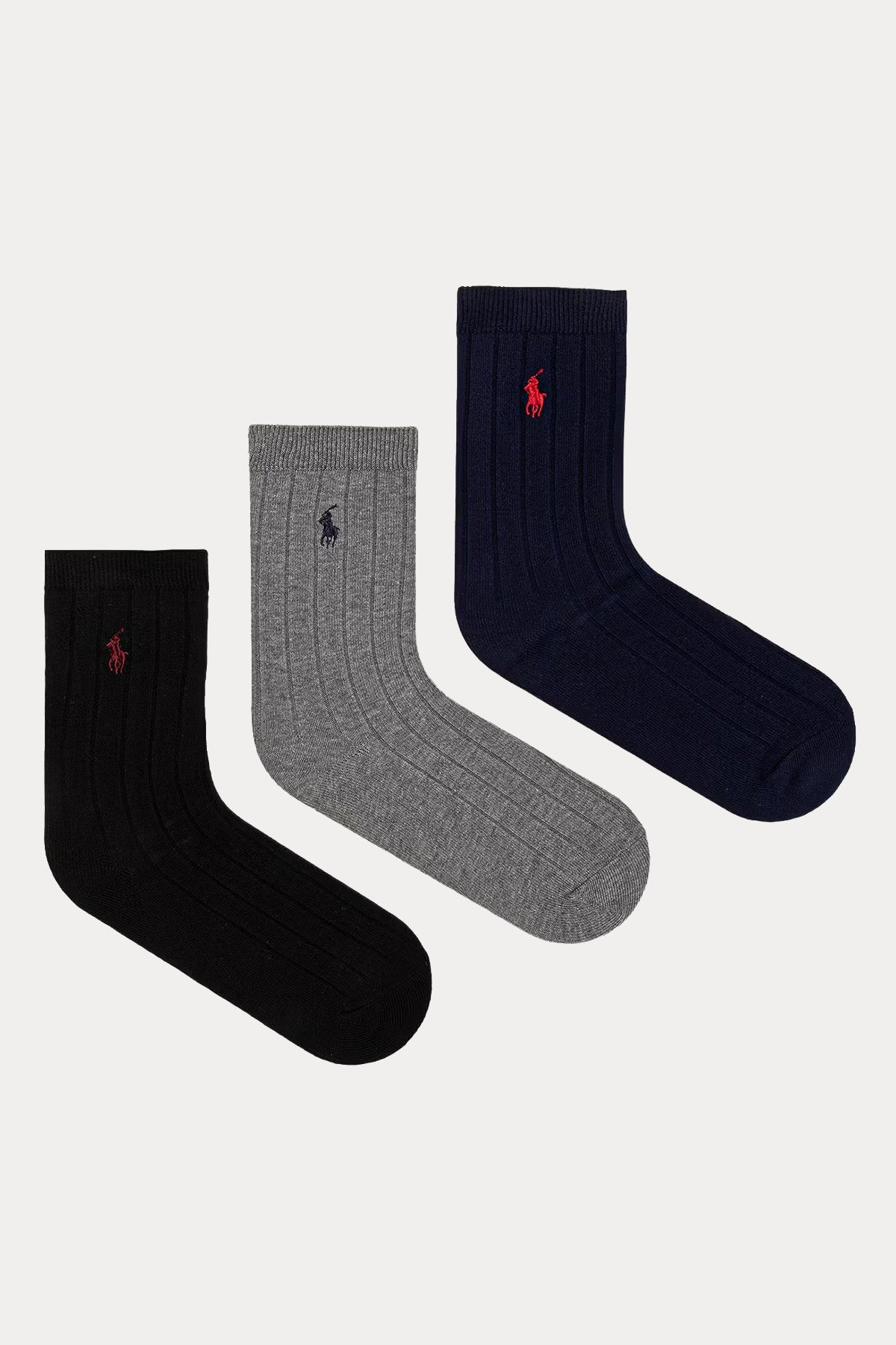 Polo Ralph Lauren Kids 8-11 Yaş Unisex Çocuk 3'lü Paket Pony Logolu Çorap