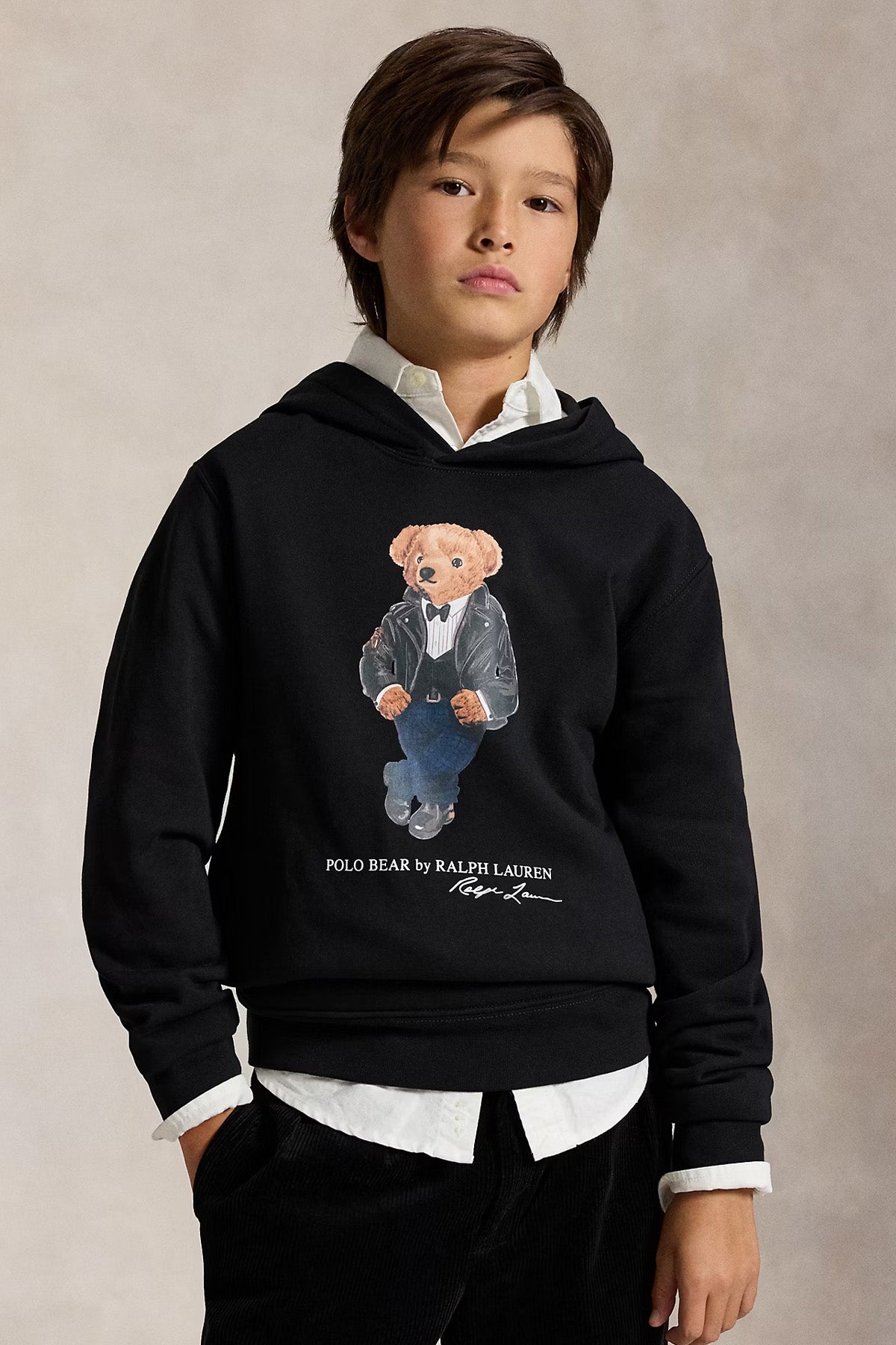 Polo Ralph Lauren Kids S-L Beden Unisex Çocuk Şardonlu Kapüşonlu Polo Bear Sweatshirt