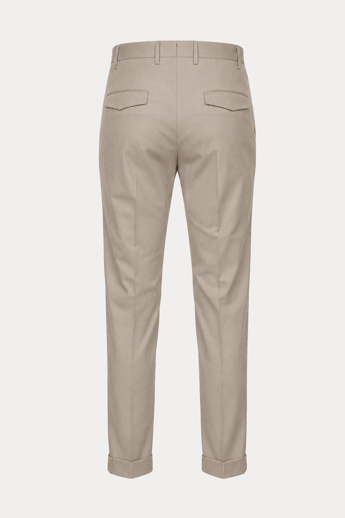 Pantaloni Torino Slim Fit Duble Paça Yandan Cepli Streç Yün Pantolon
