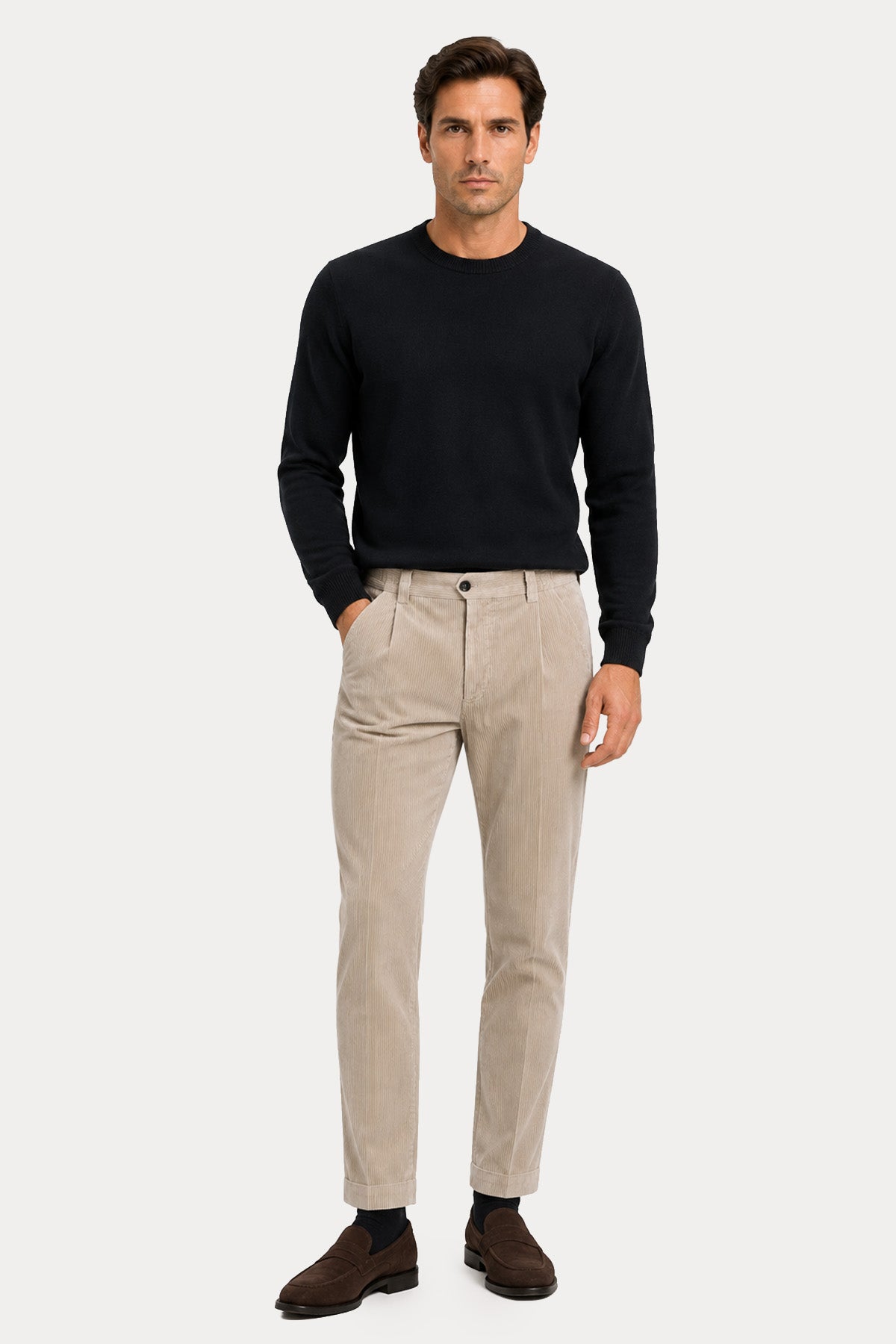 Pantaloni Torino Yandan Cepli Fitilli Kadife Pantolon