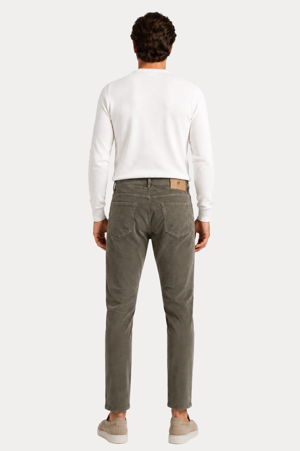 Pantaloni Torino Tapered Fit Fitilli Kadife Pantolon