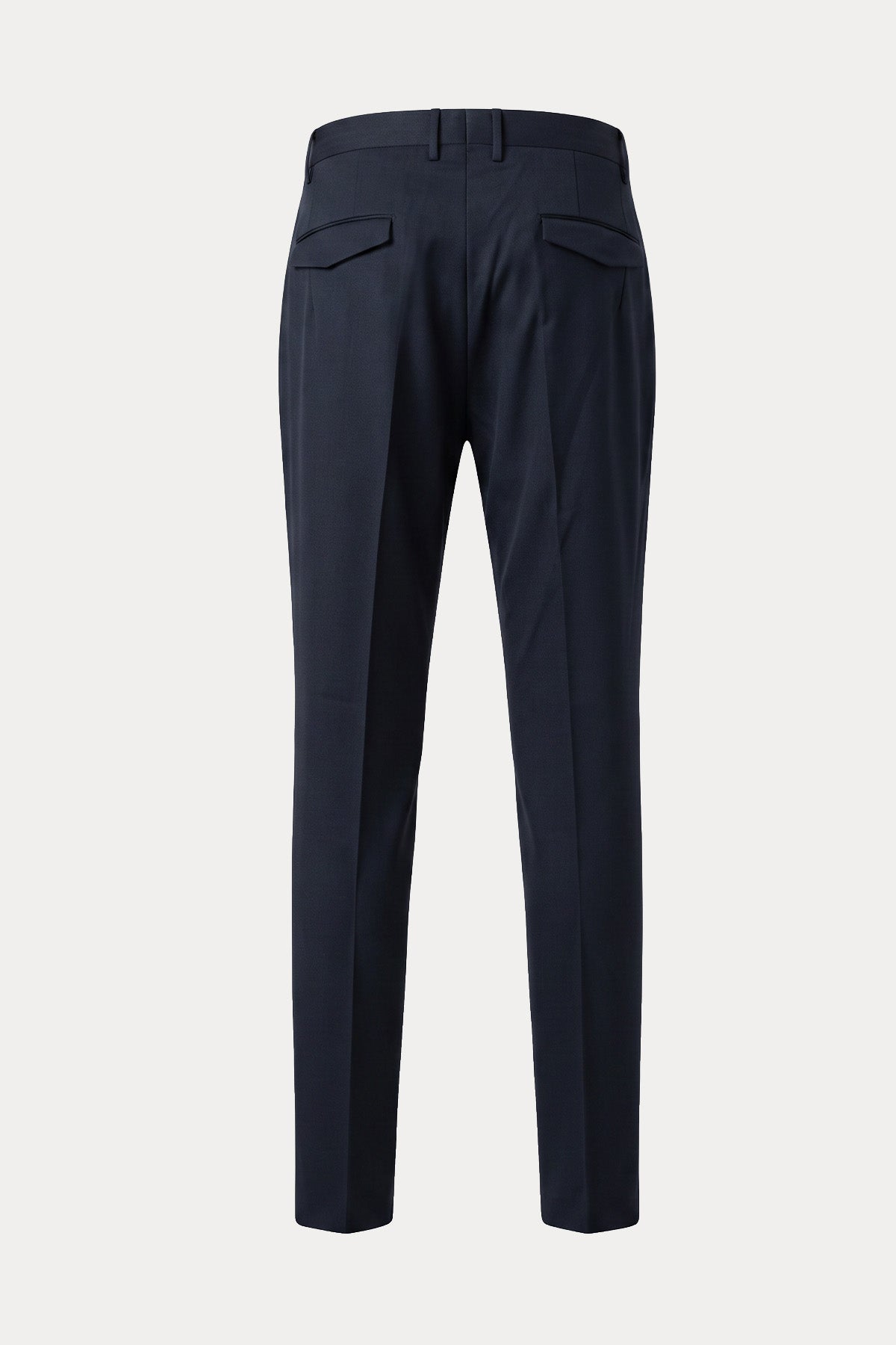 Pantaloni Torino Slim Fit Duble Paça Yandan Cepli Streç Yün Pantolon