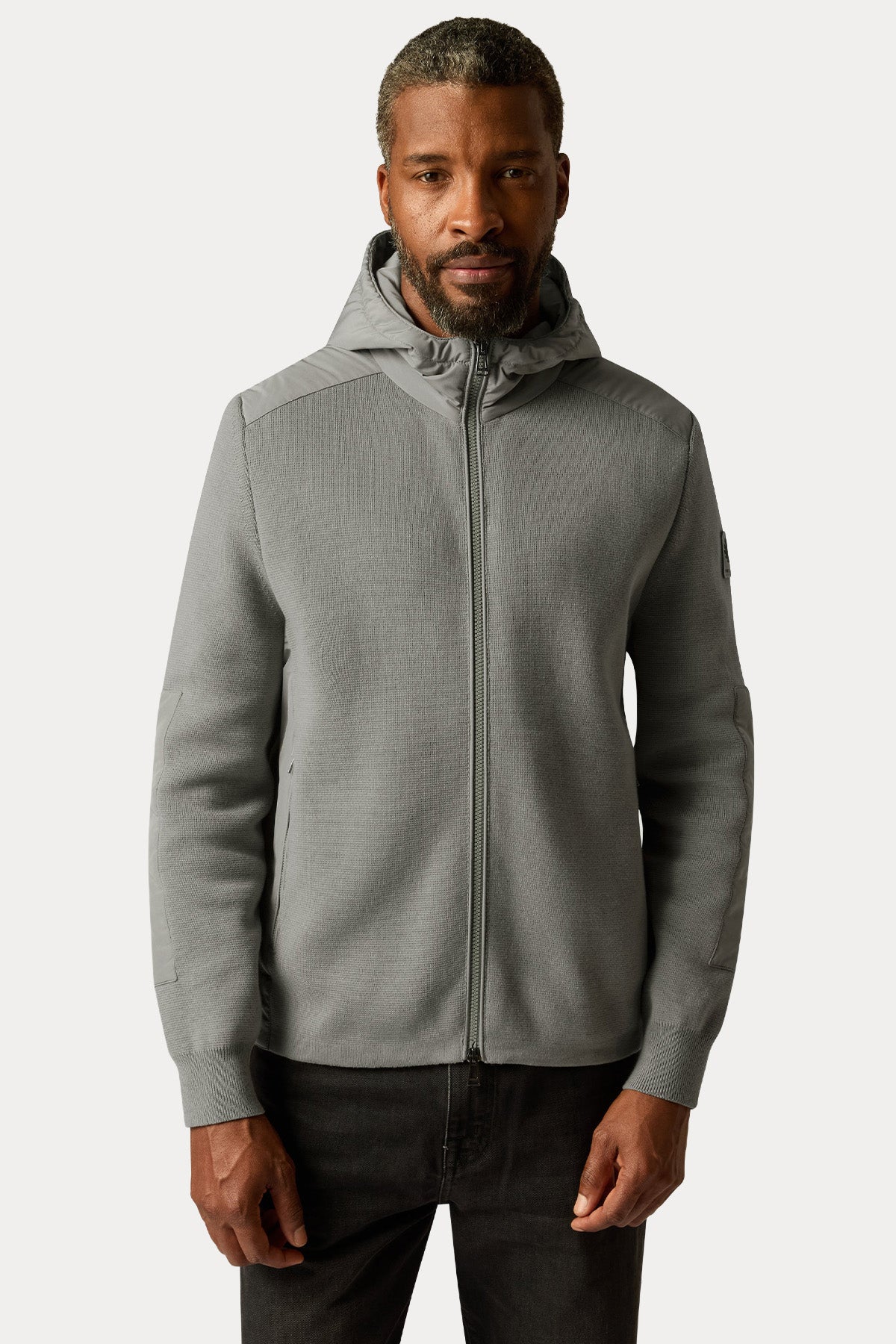 Belstaff Regular Fit Kapüşonlu Örgü Triko Ceket