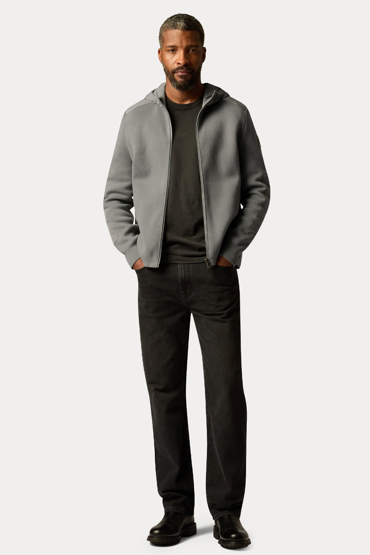 Belstaff Regular Fit Kapüşonlu Örgü Triko Ceket
