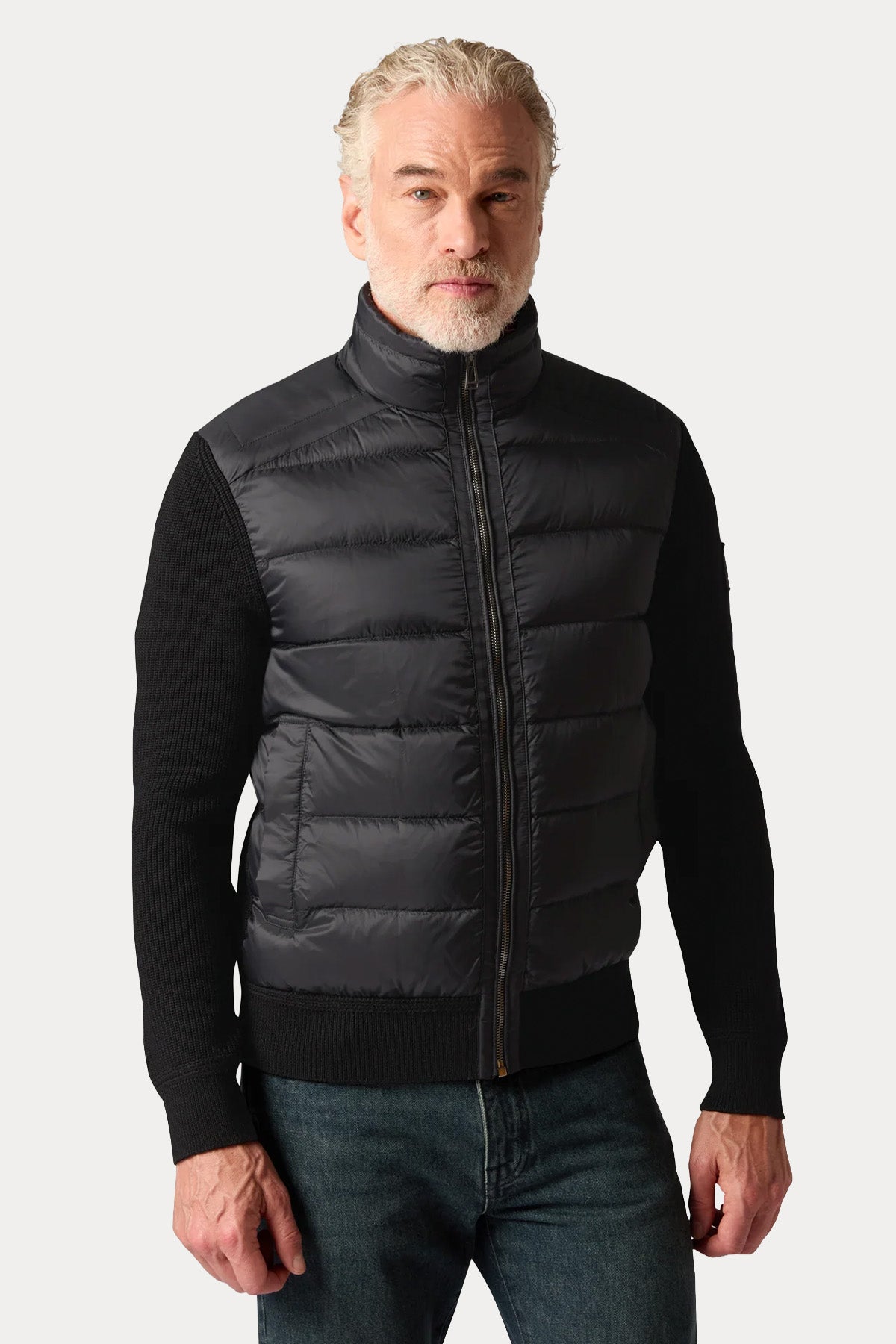 Belstaff Regular Fit Triko Detaylı Yün Puffer Ceket