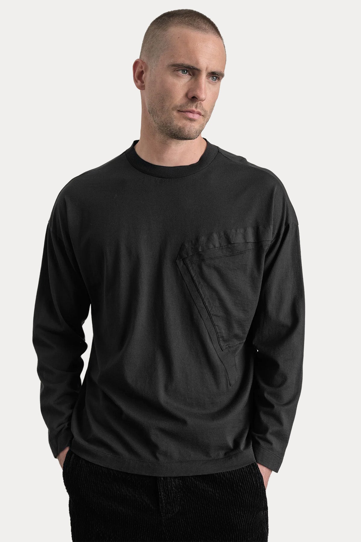 Transit Geniş Kesim Cep Detaylı T-shirt