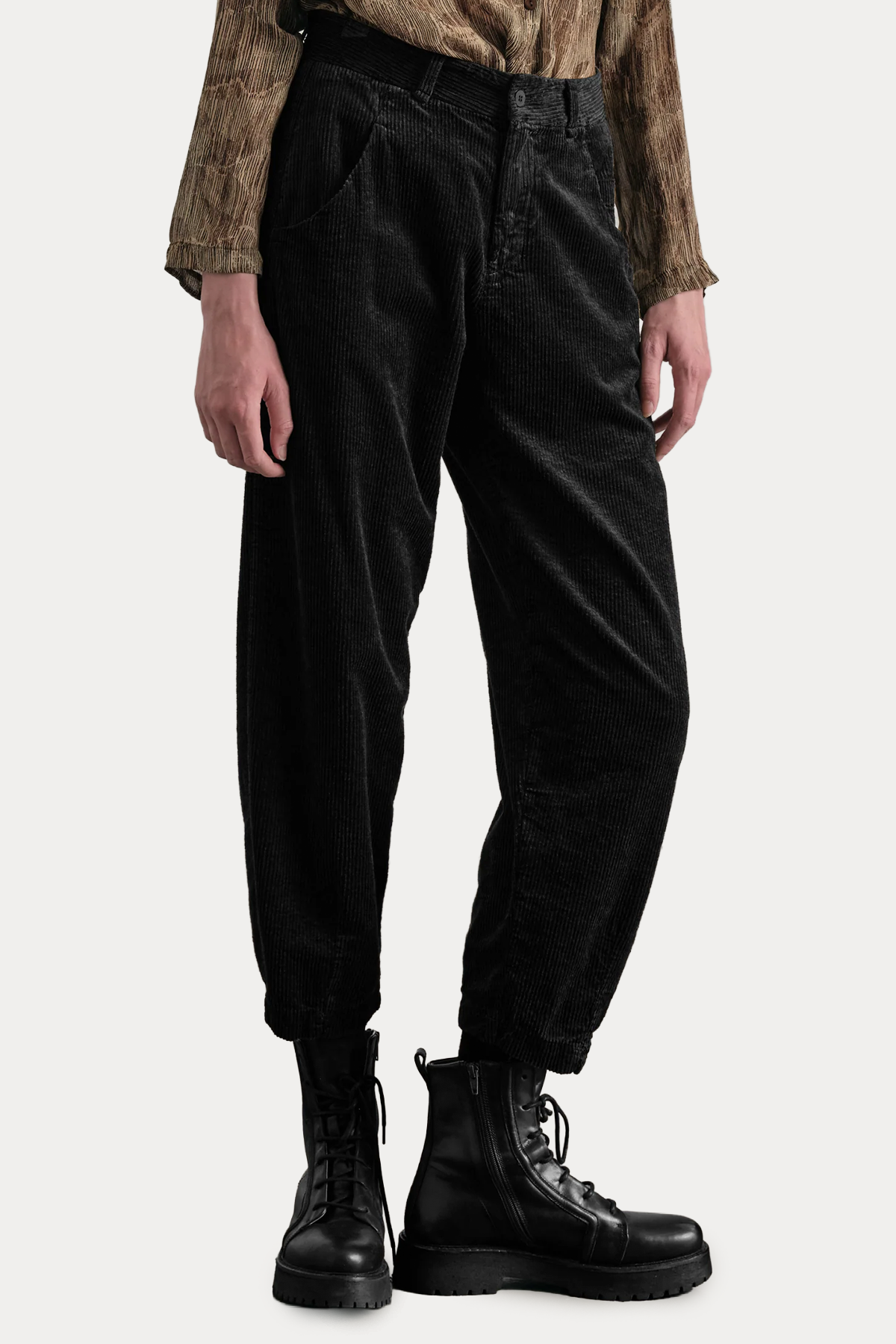 Transit Comfort Fit Yandan Cepli Fitilli Kadife Pantolon