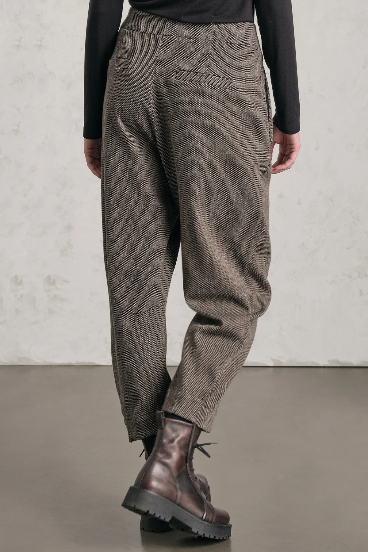 Transit Relaxed Fit Yandan Cepli Yün Keten Pantolon