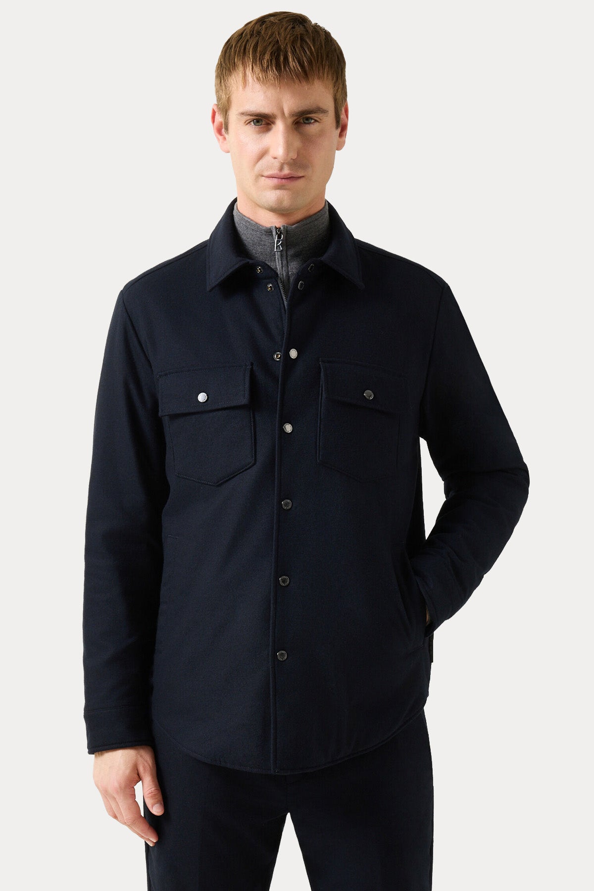 Bogner Olli Regular Fit Dolgulu Yün Gömlek Ceket