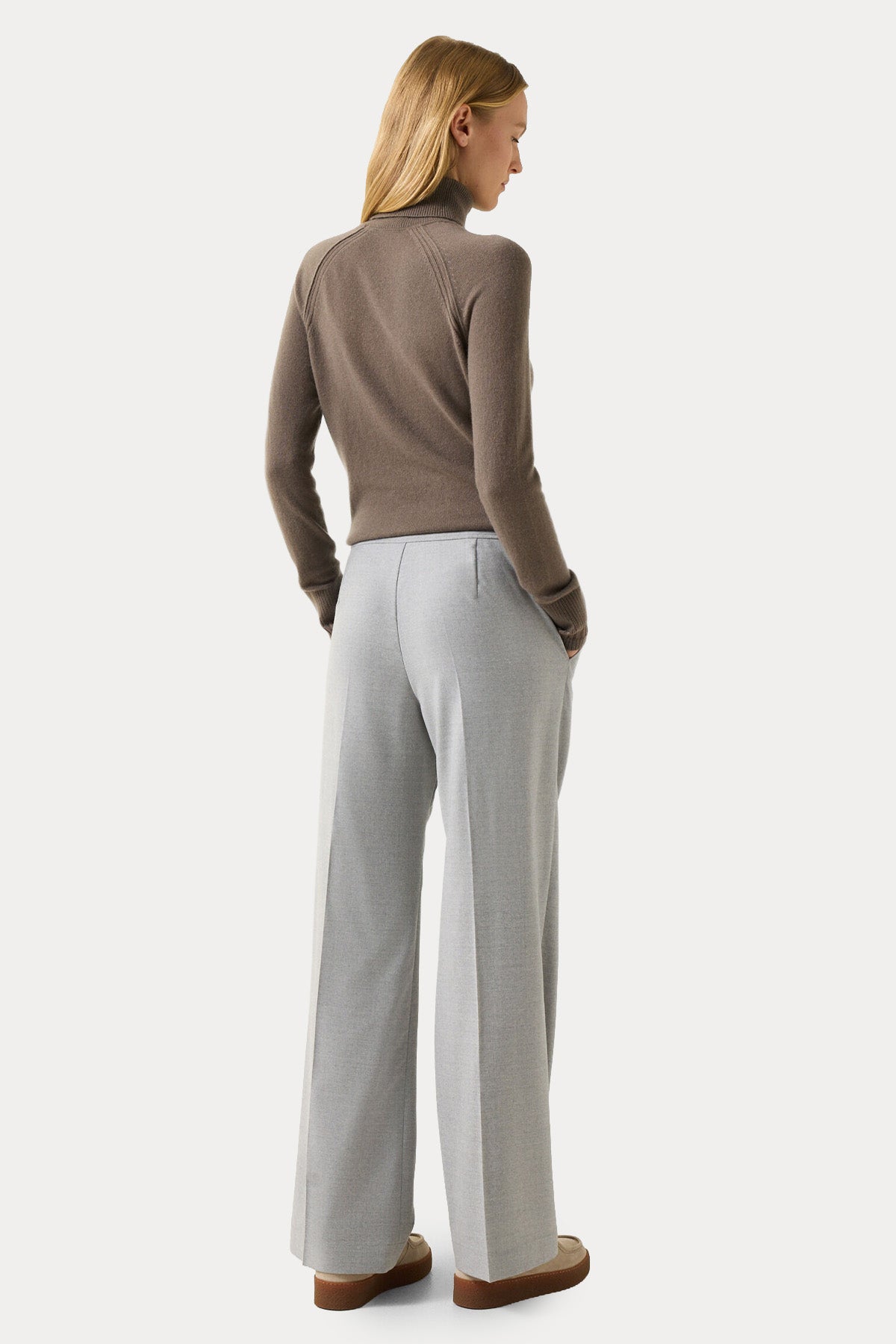 Bogner Hermia Straight Fit Çan Paça Flanel Yün Pantolon