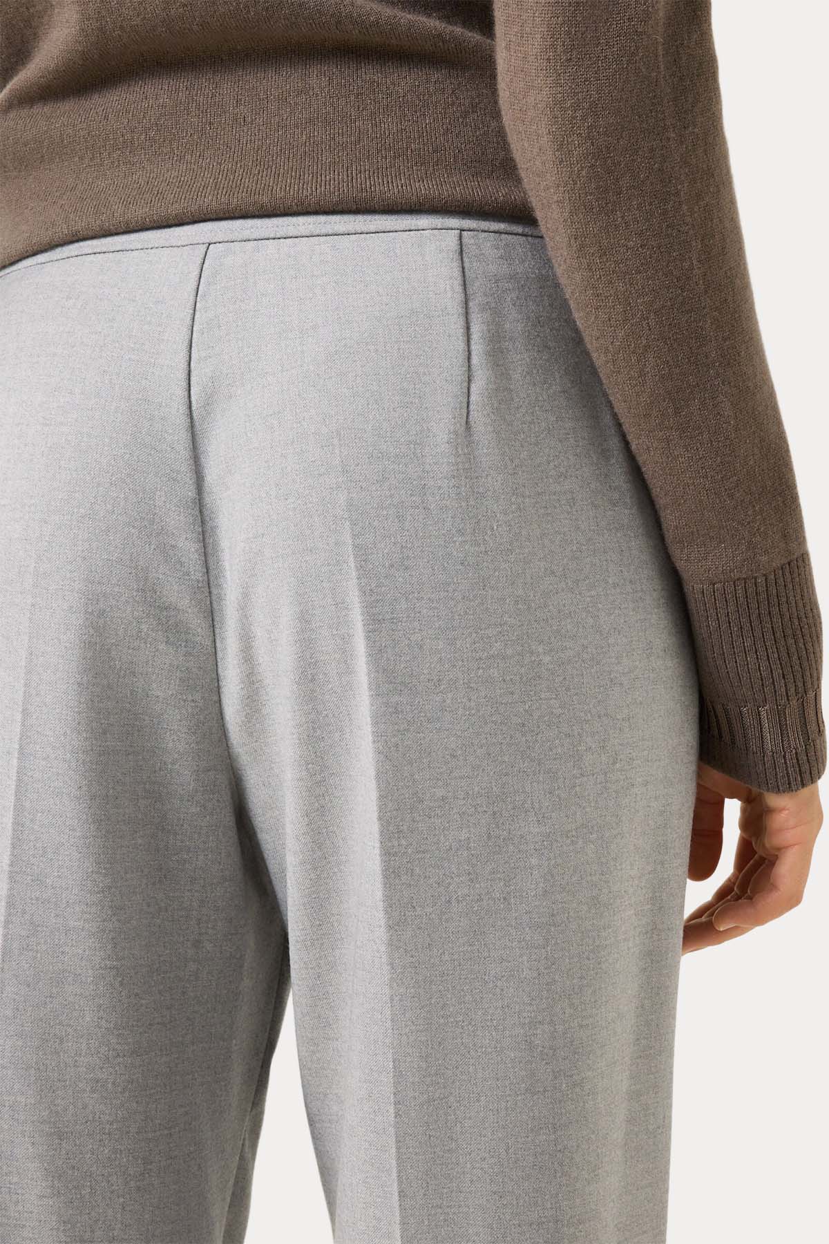 Bogner Hermia Straight Fit Çan Paça Flanel Yün Pantolon