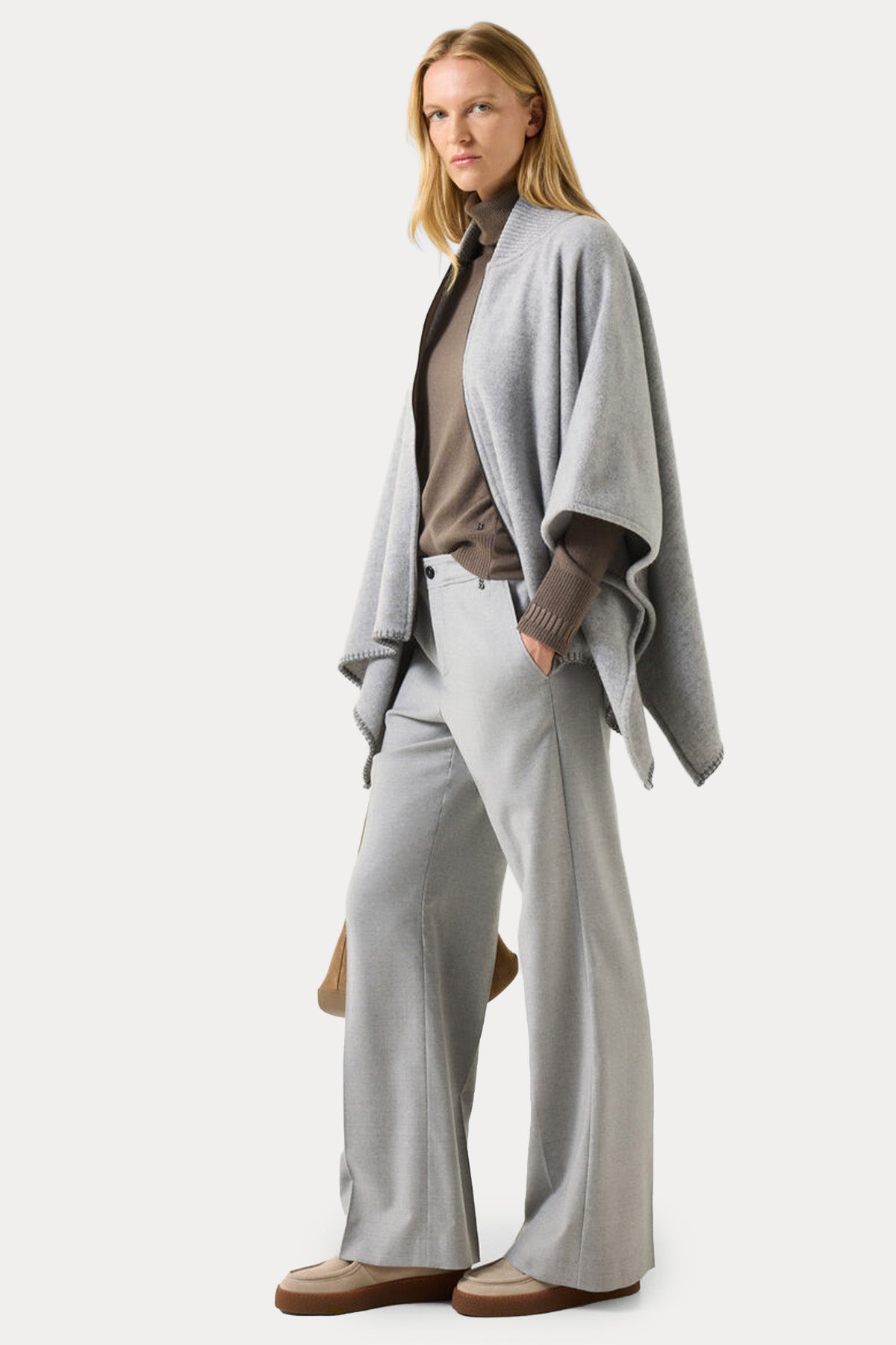 Bogner Hermia Straight Fit Çan Paça Flanel Yün Pantolon
