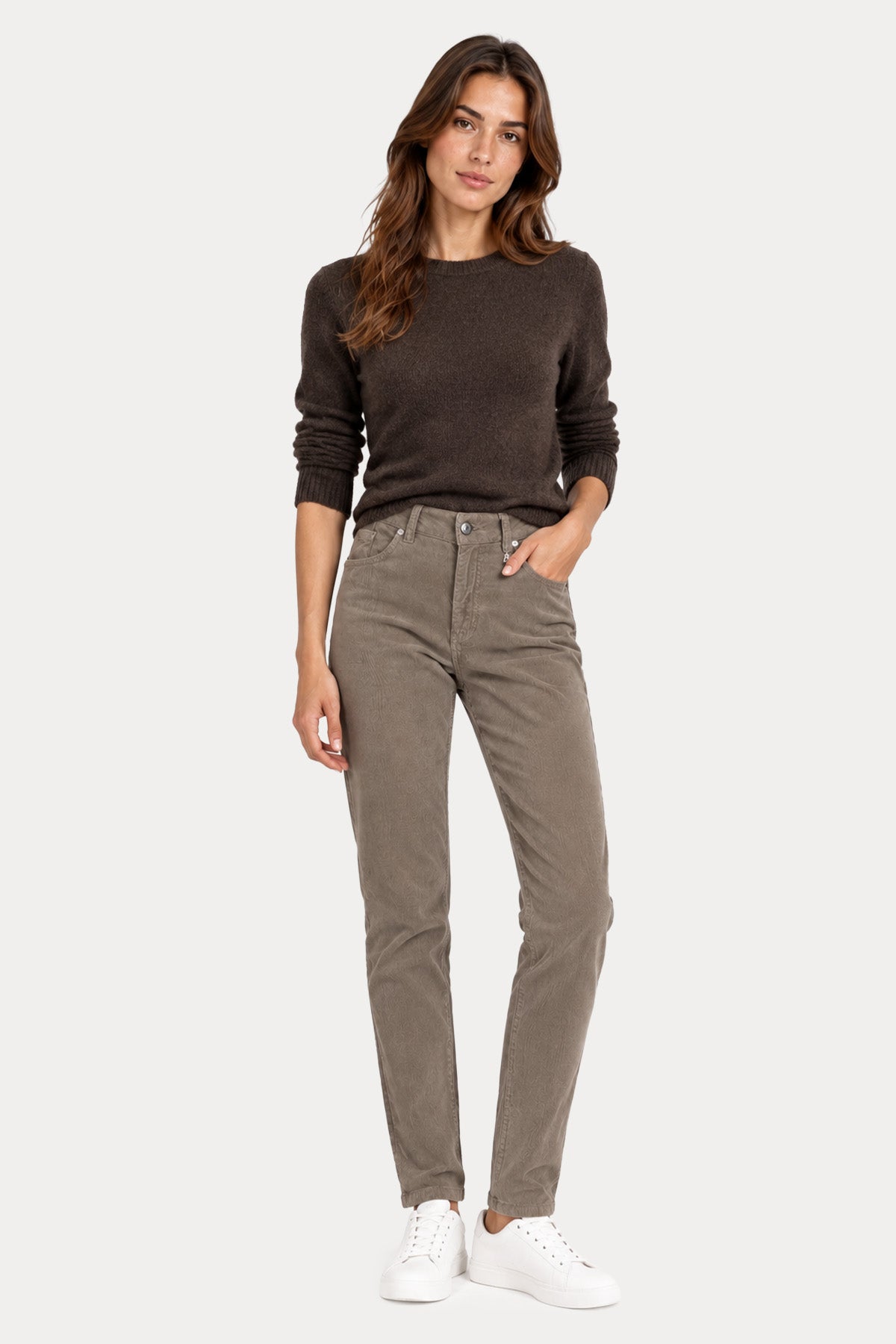 Bogner Julie Slim Fit Fitilli Kadife Pantolon