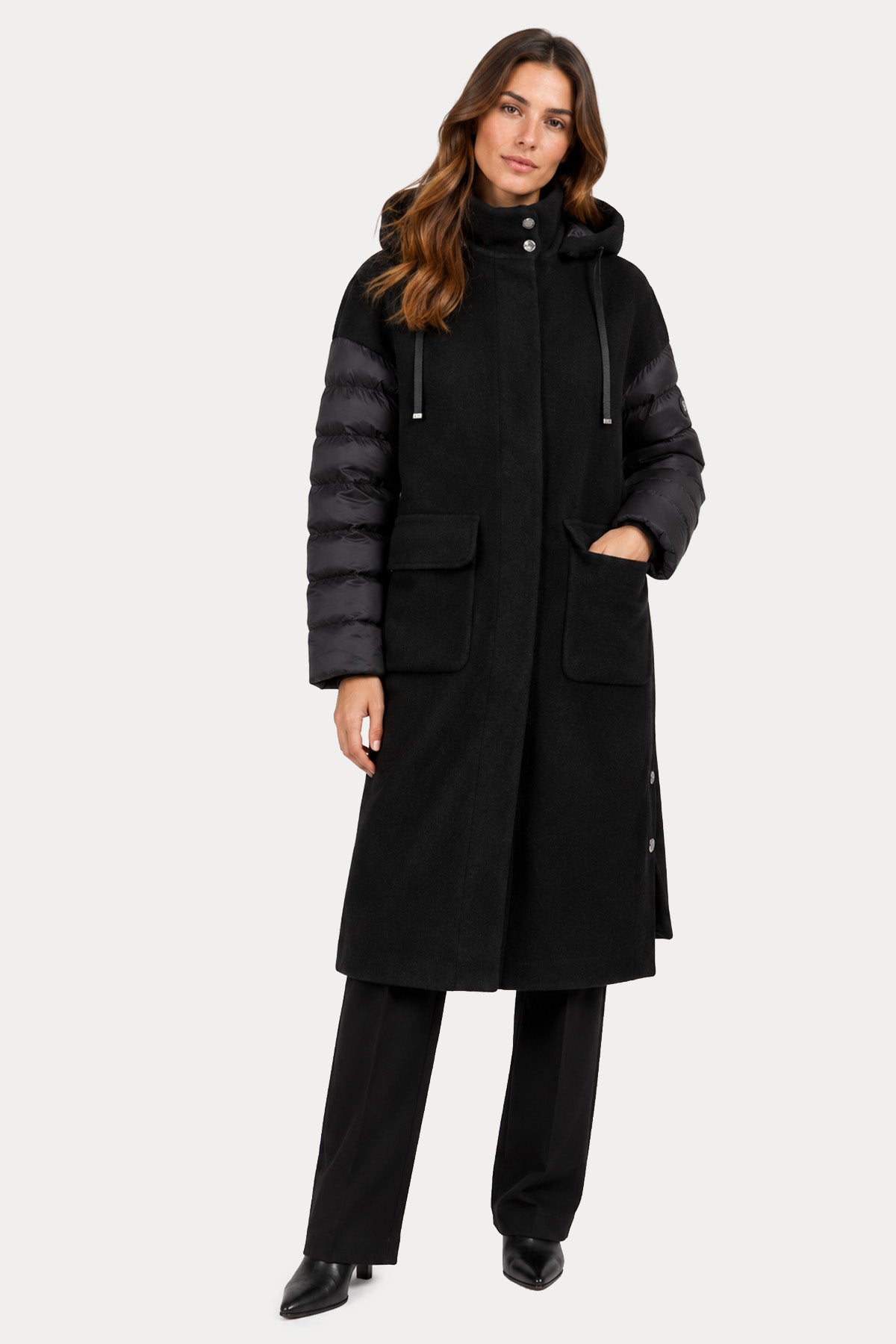 Bogner Trisha Loose Fit Kapüşonlu Yün Kaban