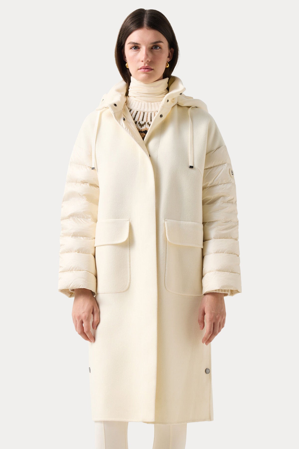 Bogner Trisha Loose Fit Kapüşonlu Yün Kaban
