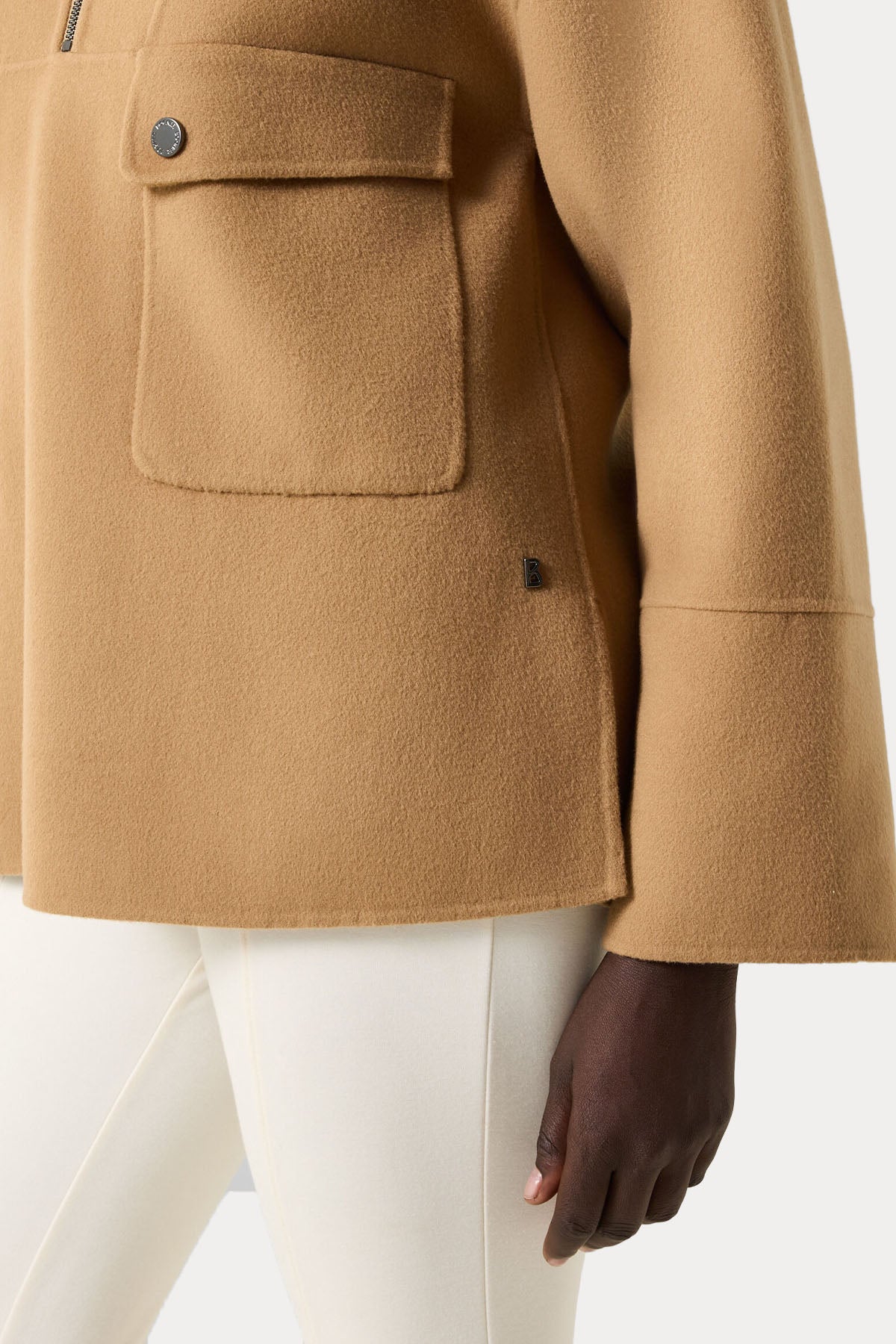 Bogner Trixie Relaxed Fit Yarım Fermuarlı Kapüşonlu Yün Triko