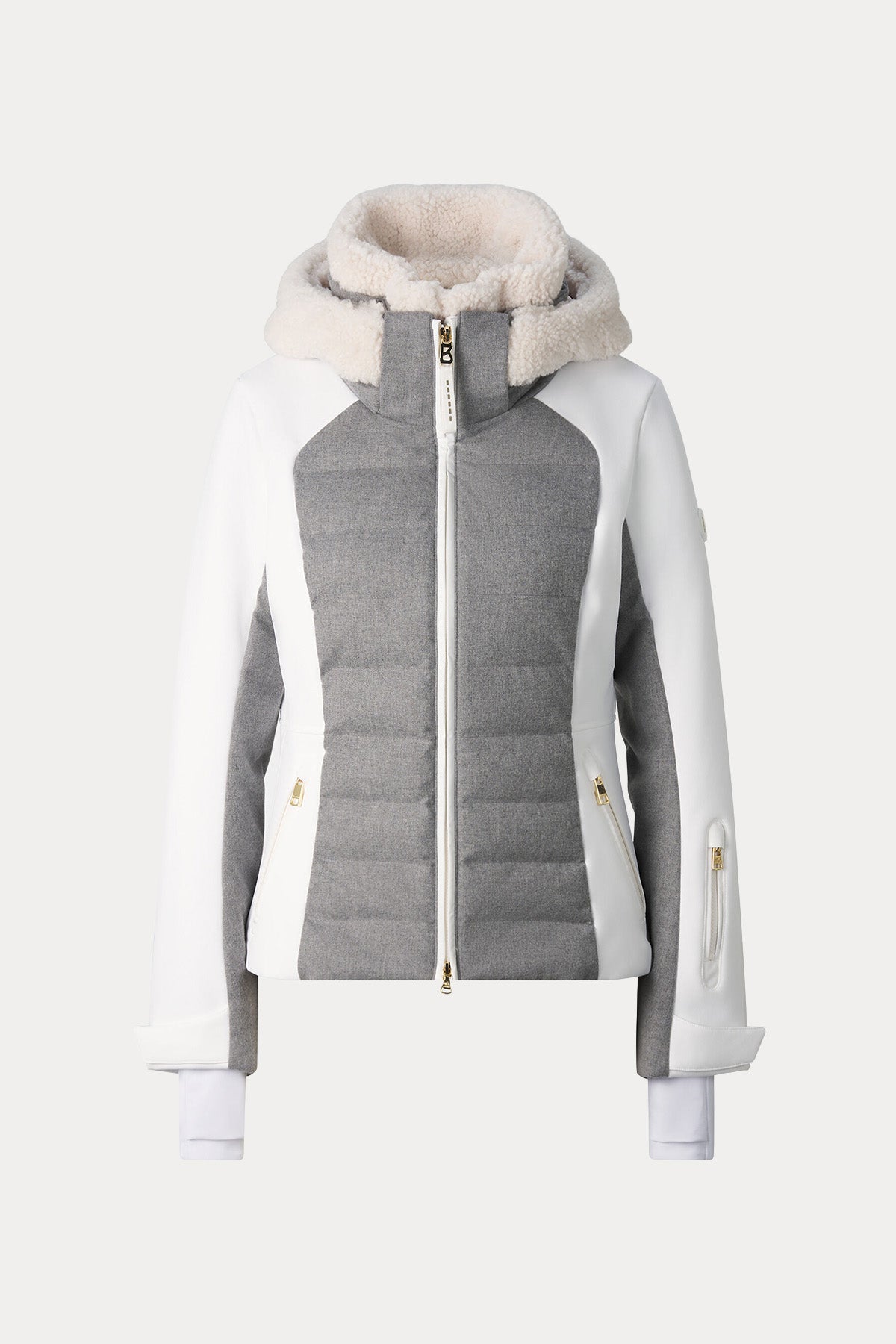 Bogner Linn Peluş Kapüşonlu Puffer Streç Kayak Ceketi