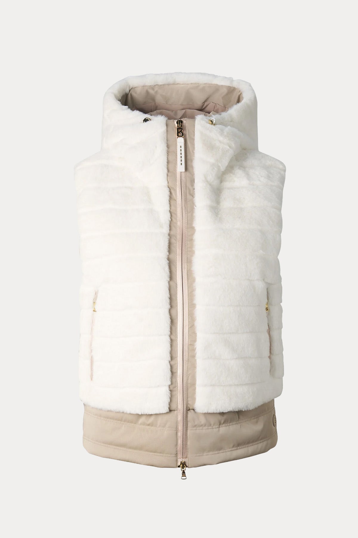 Bogner Manda Kapüşonlu Puffer Peluş Yelek