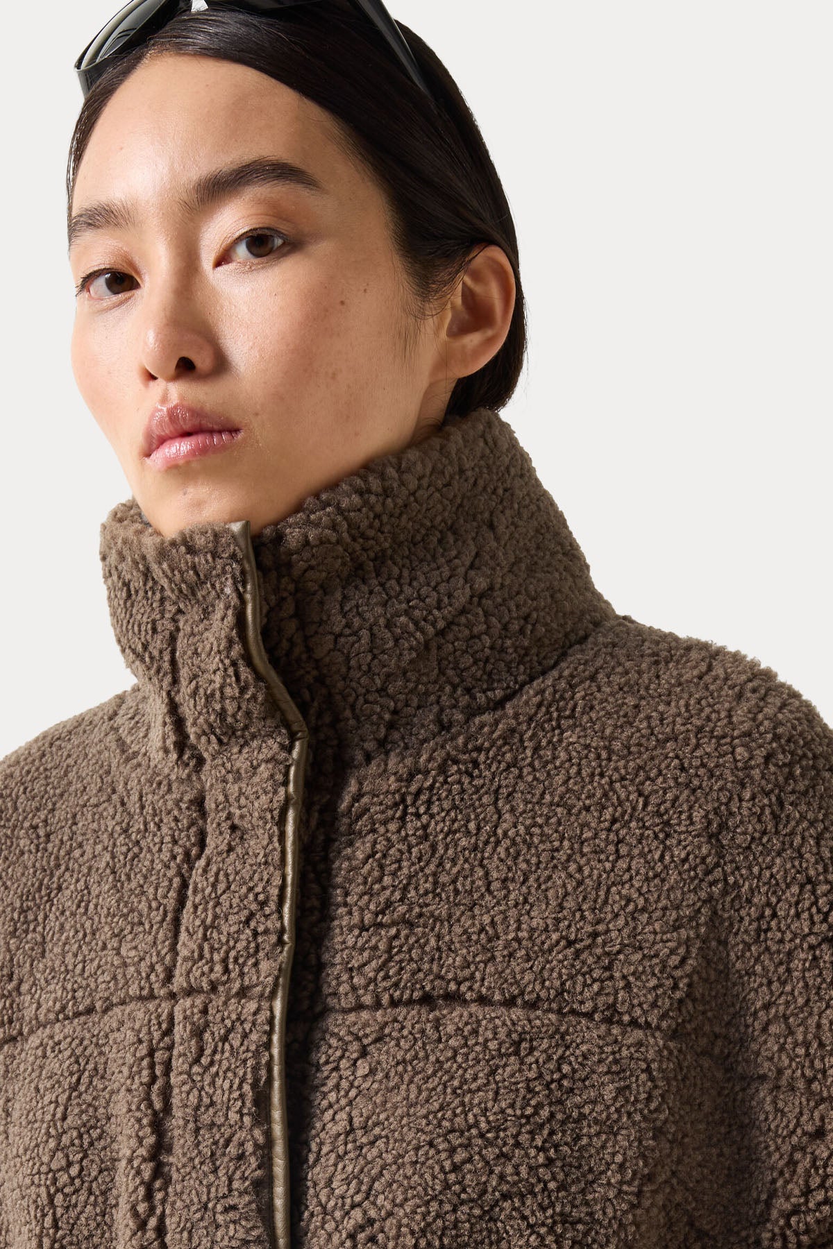 Bogner Kimberly Loose Fit Dik Yaka Peluş Ceket