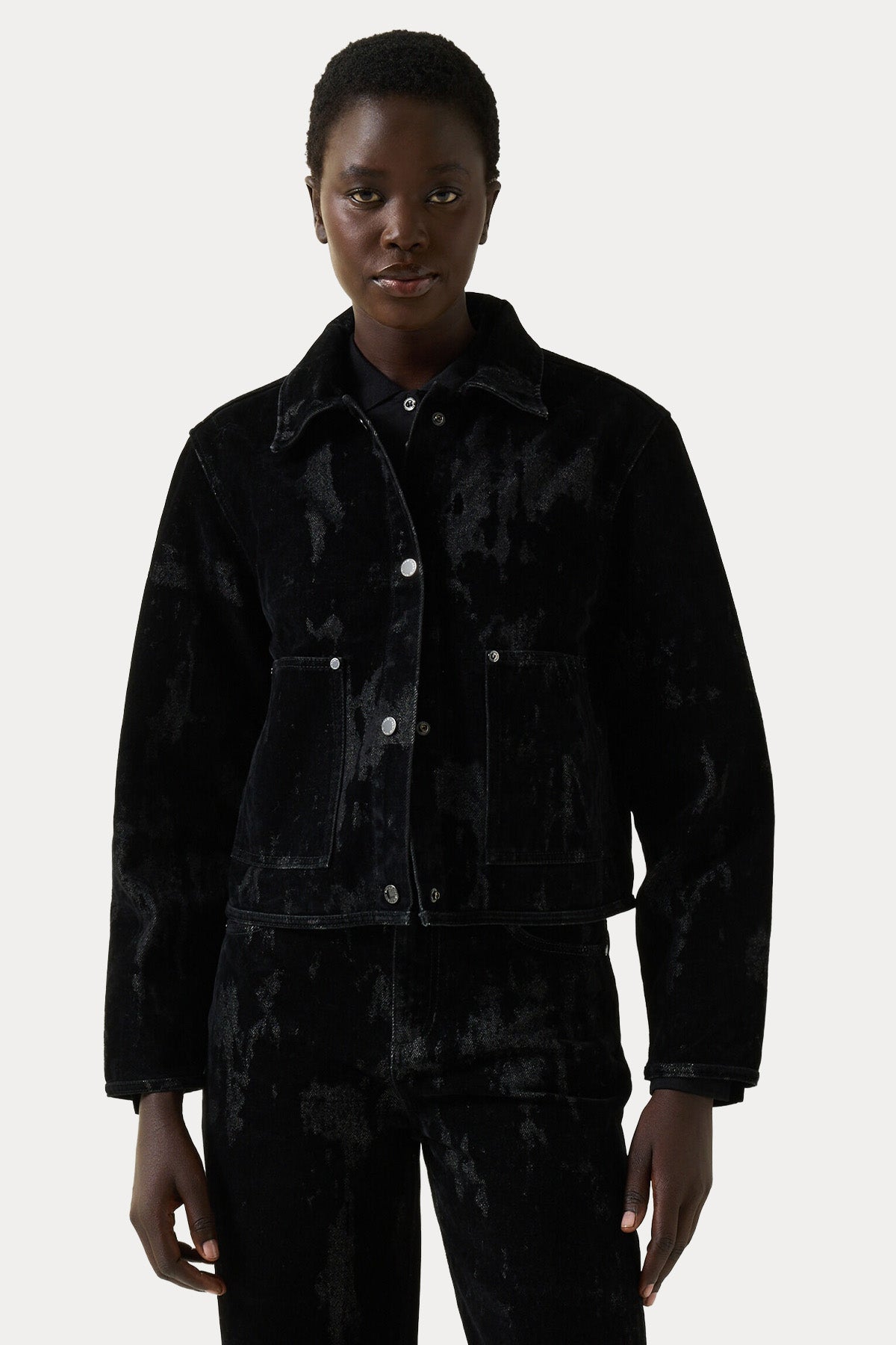 Bogner Lore Loose Fit Desenli Kadife Ceket