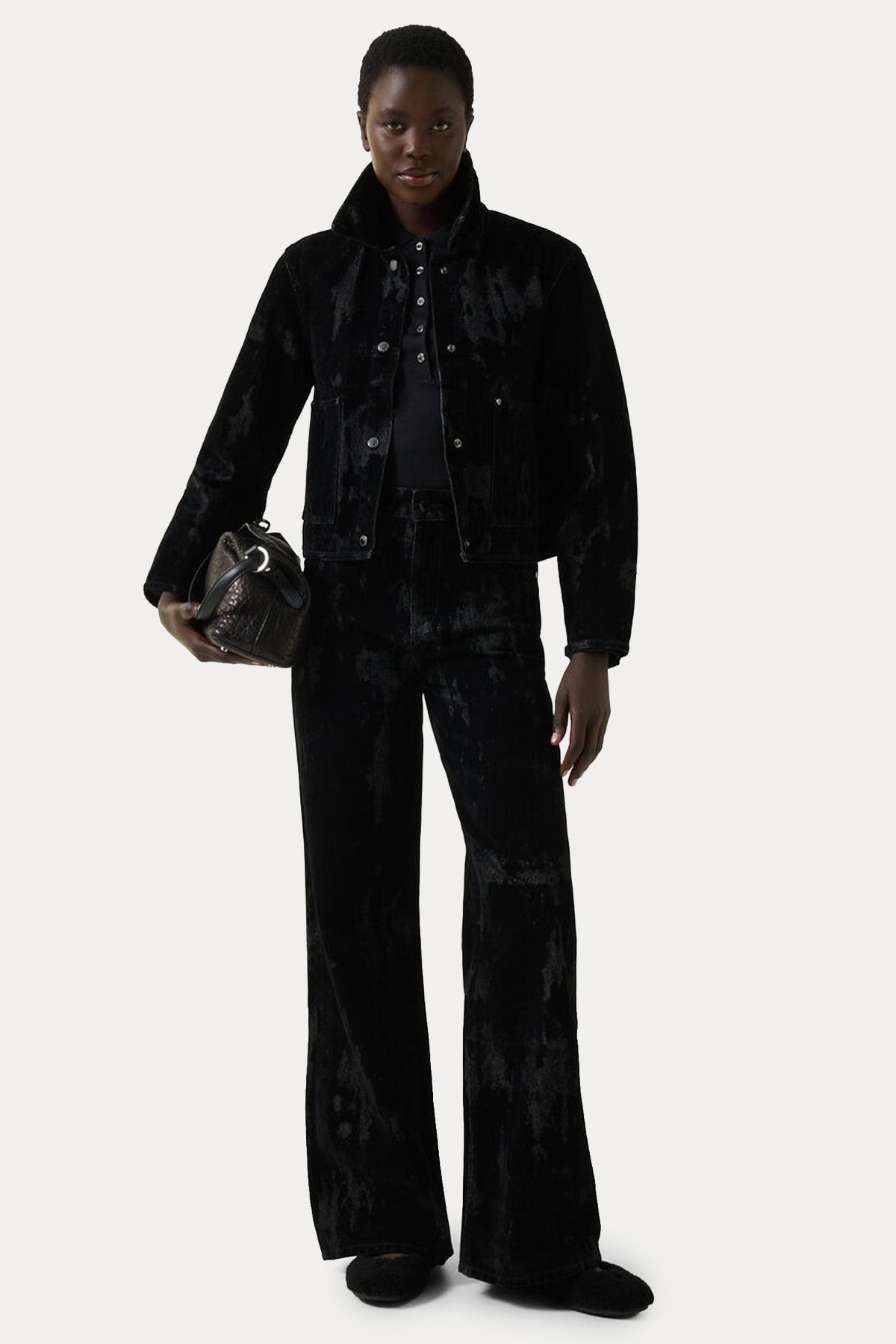 Bogner Lore Loose Fit Desenli Kadife Ceket