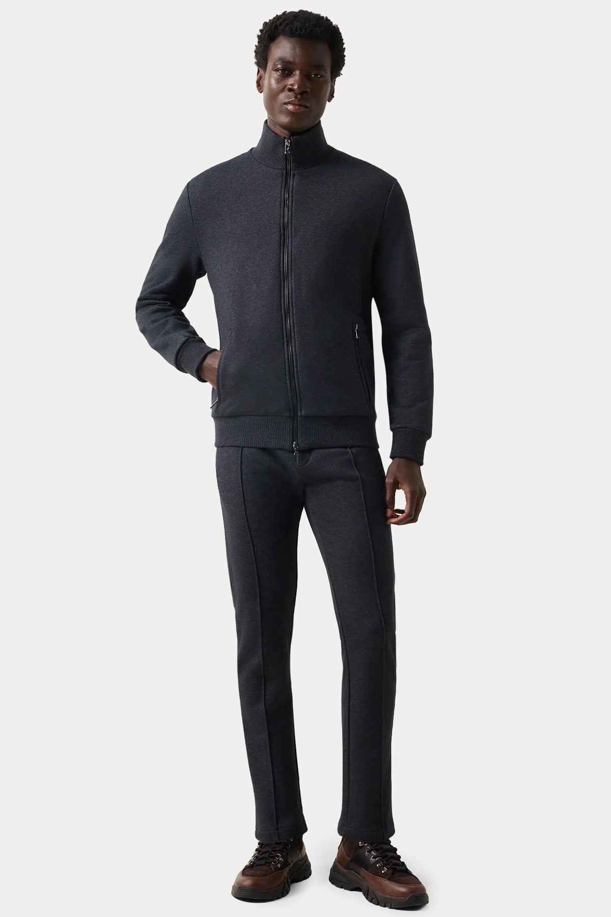 Bogner Winston Regular Fit Şardonlu Dik Yaka Sweatshirt Ceket