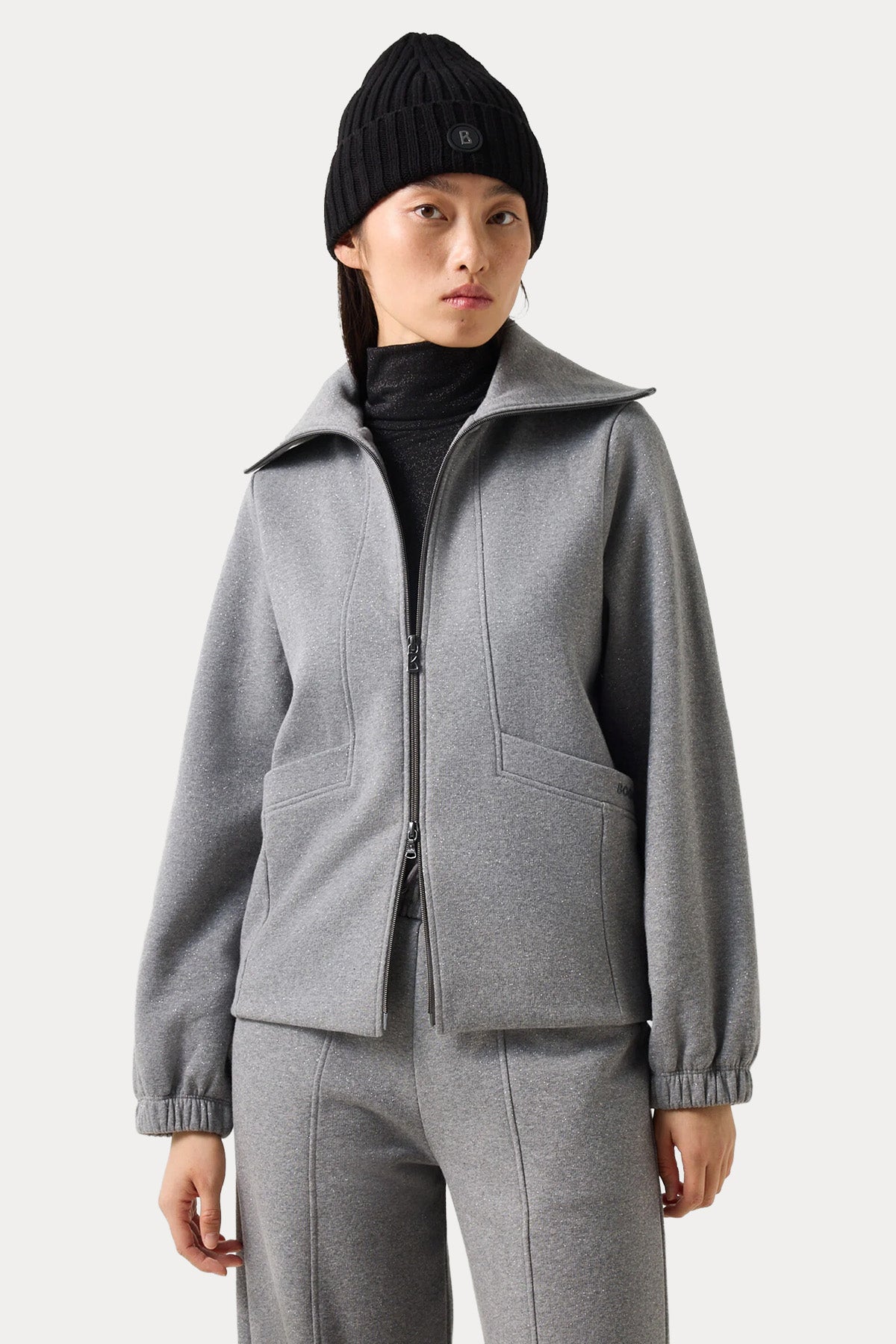 Bogner Tasha Dik Yaka Şardonlu Sweatshirt Ceket