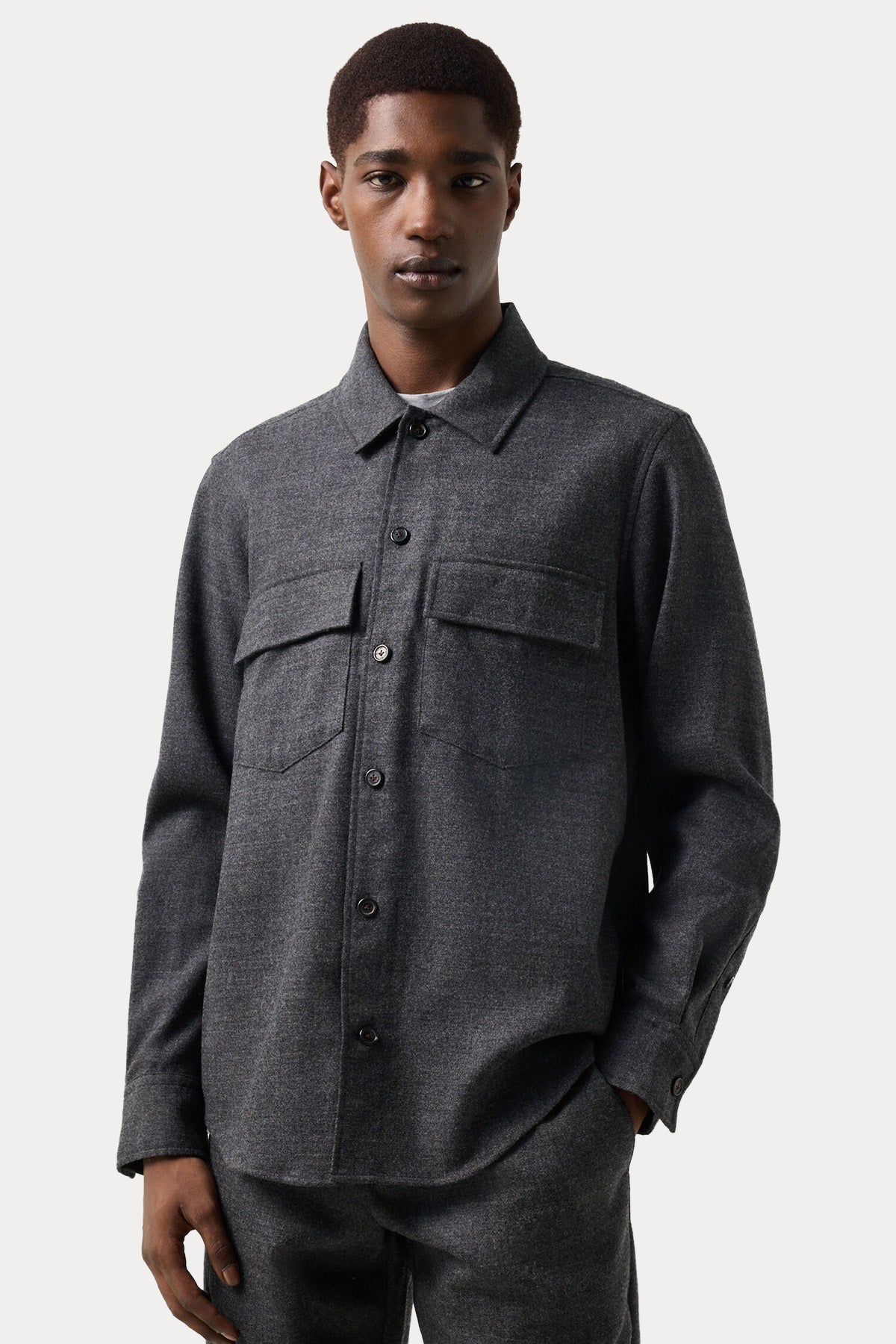 Bogner Heiko Relaxed Fit Cep Detaylı Yün Gömlek