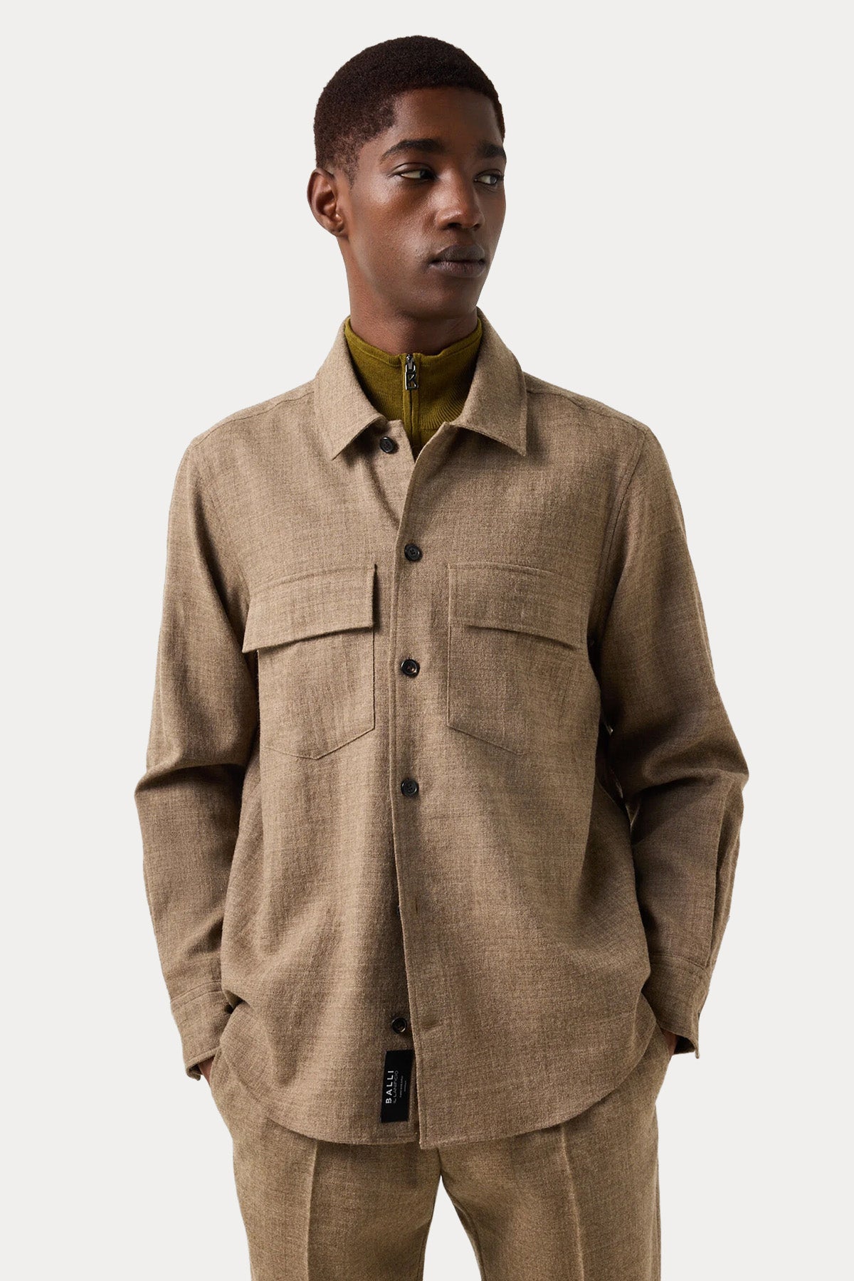 Bogner Heiko Relaxed Fit Cep Detaylı Yün Gömlek
