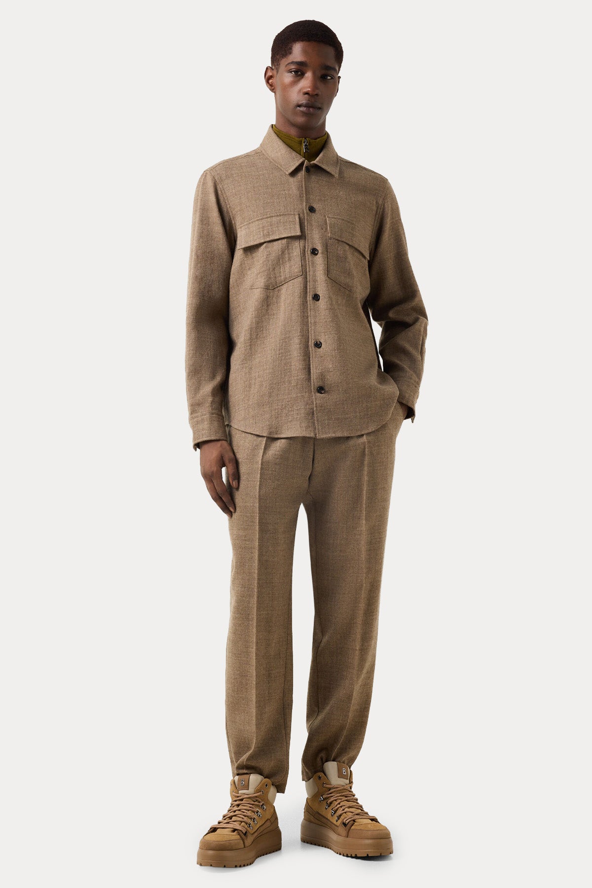 Bogner Heiko Relaxed Fit Cep Detaylı Yün Gömlek