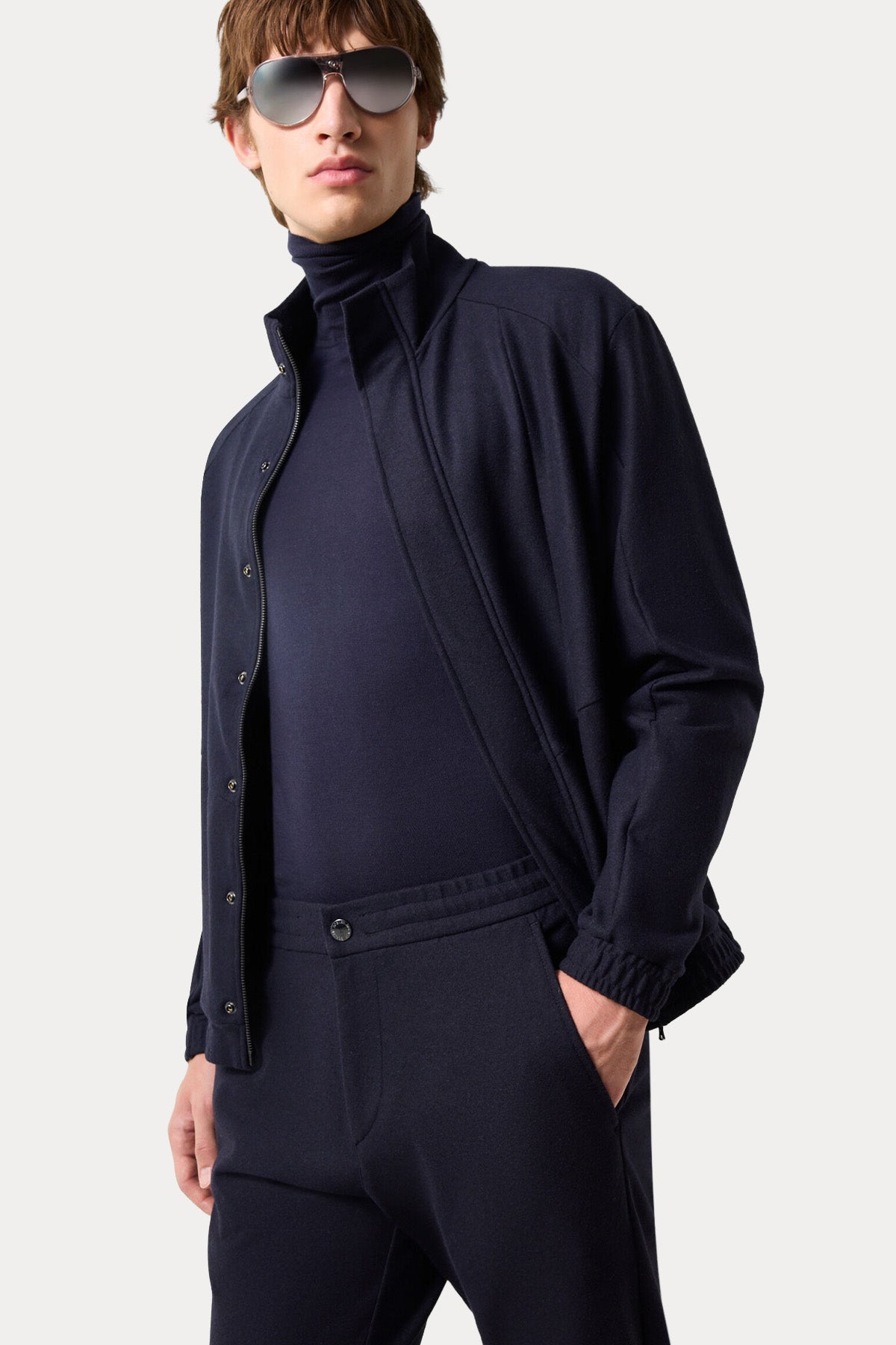 Bogner Boris Slim Fit Beli Lastikli Streç Yün Pantolon