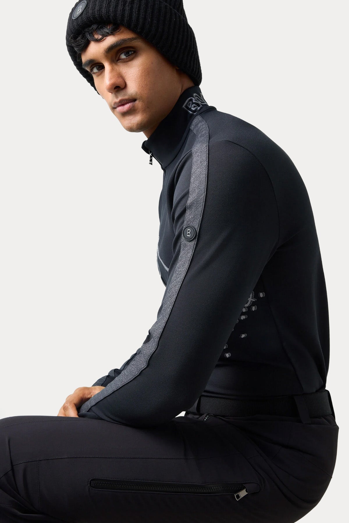 Bogner Eliot Fermuarlı Dik Yaka Streç Termal İçlik