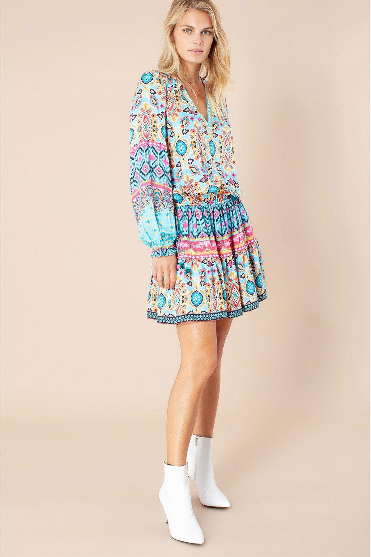 Hale Bob Bele Oturan Mini Elbise-Libas Trendy Fashion Store