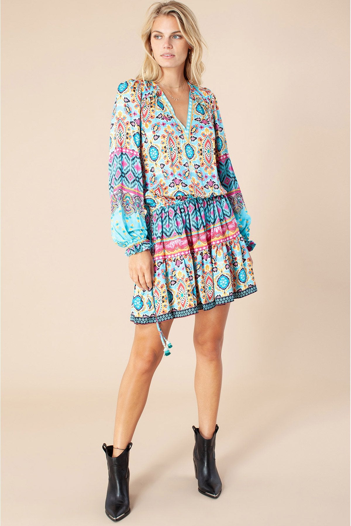 Hale Bob Bele Oturan Mini Elbise-Libas Trendy Fashion Store