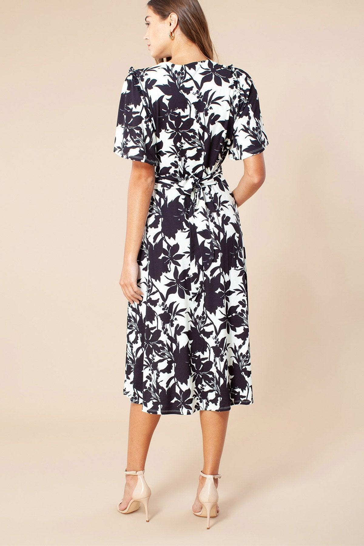 Hale Bob Belden Kuşaklı Midi Elbise-Libas Trendy Fashion Store