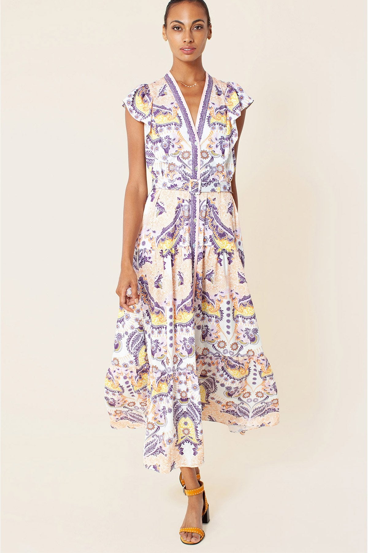 Hale Bob Bele Oturan Maxi Elbise-Libas Trendy Fashion Store