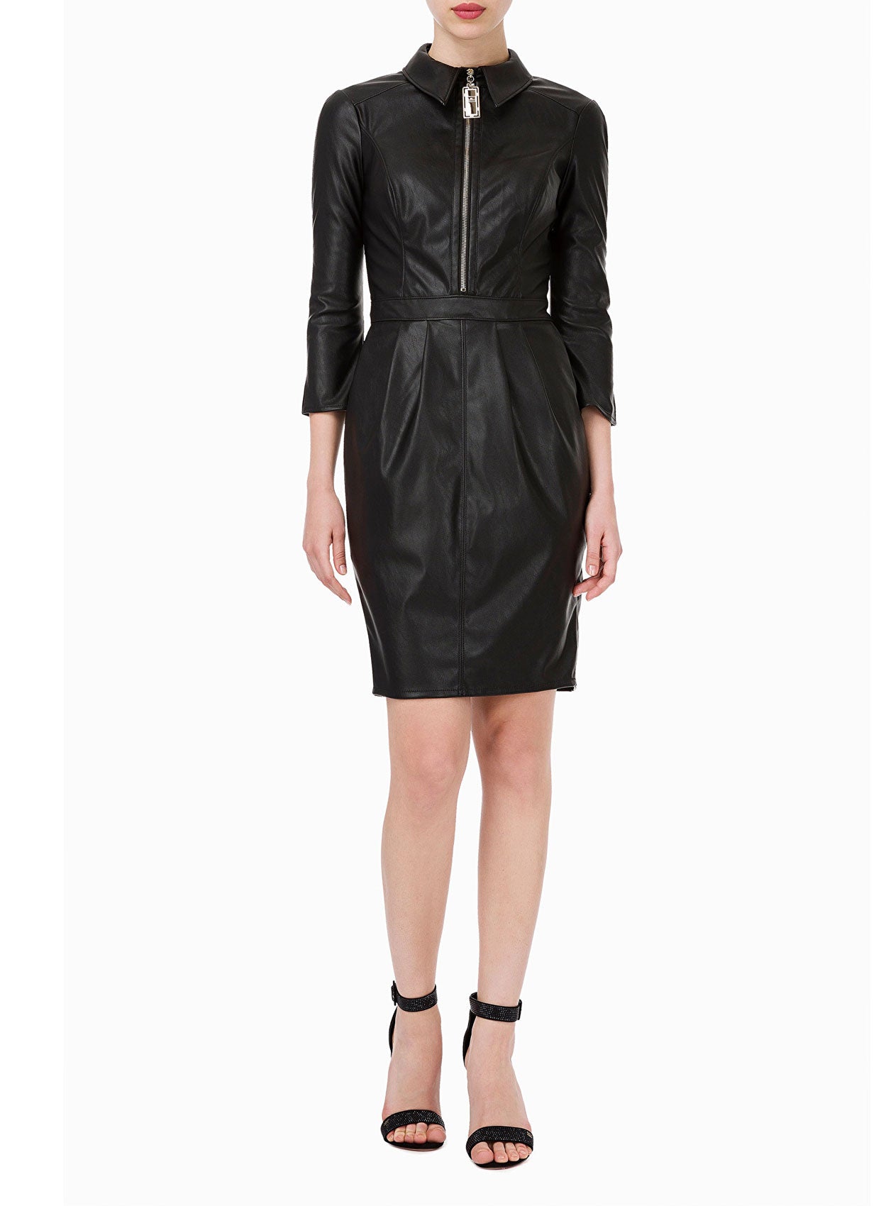 Elisabetta Franchi Deri Elbise-Libas Trendy Fashion Store