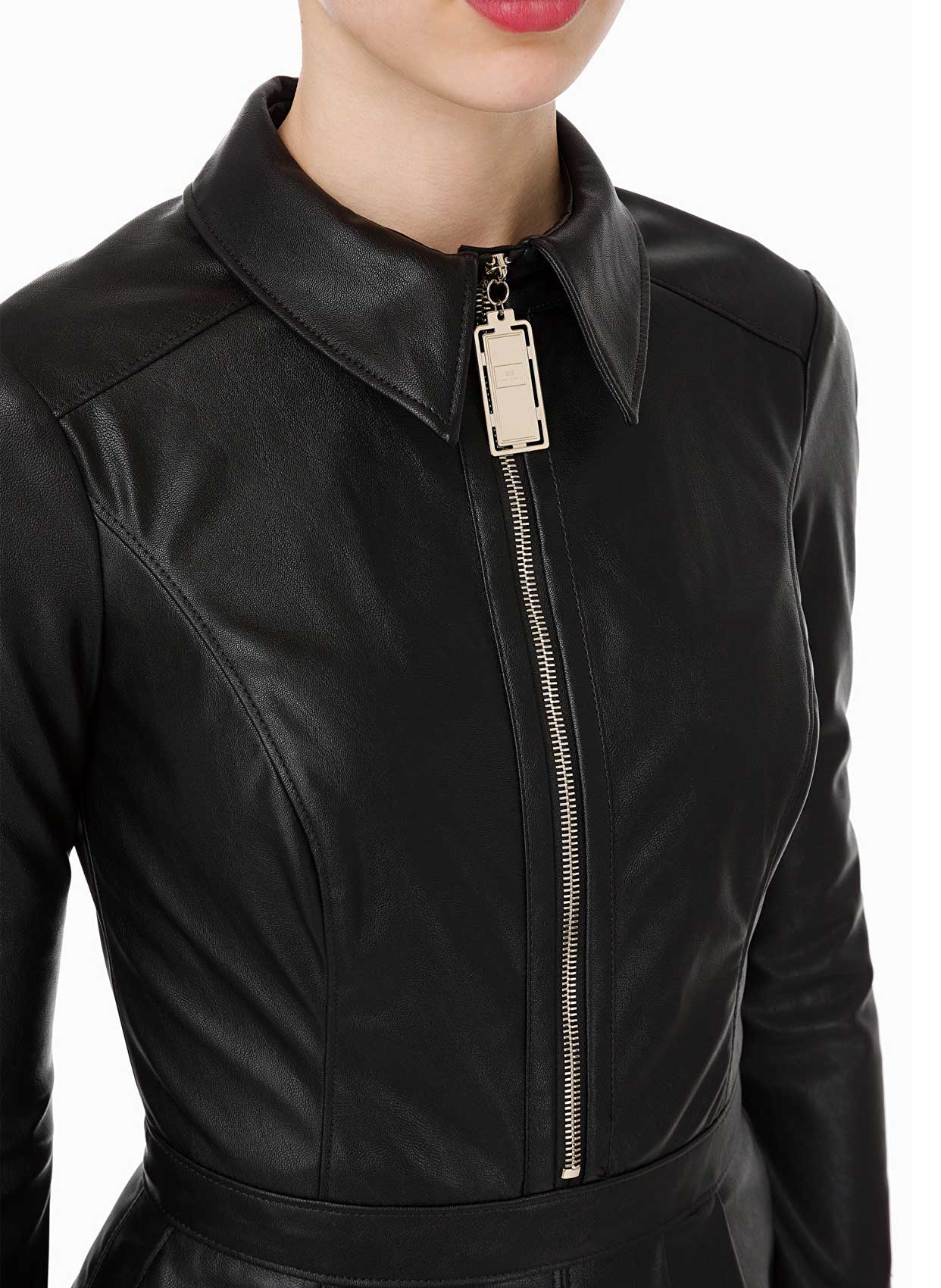 Elisabetta Franchi Deri Elbise-Libas Trendy Fashion Store