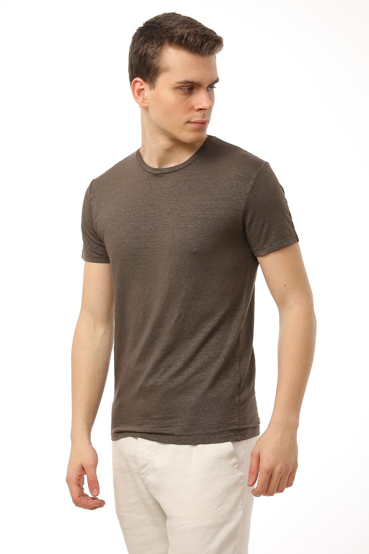Manifattura Stretch Keten T-shirt-Libas Trendy Fashion Store