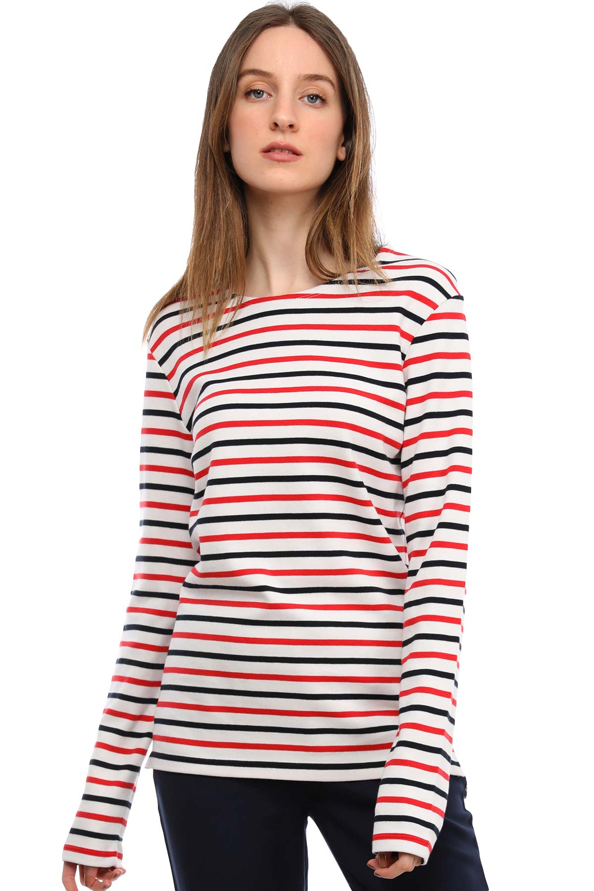 Tru Çizgili Sweatshirt-Libas Trendy Fashion Store