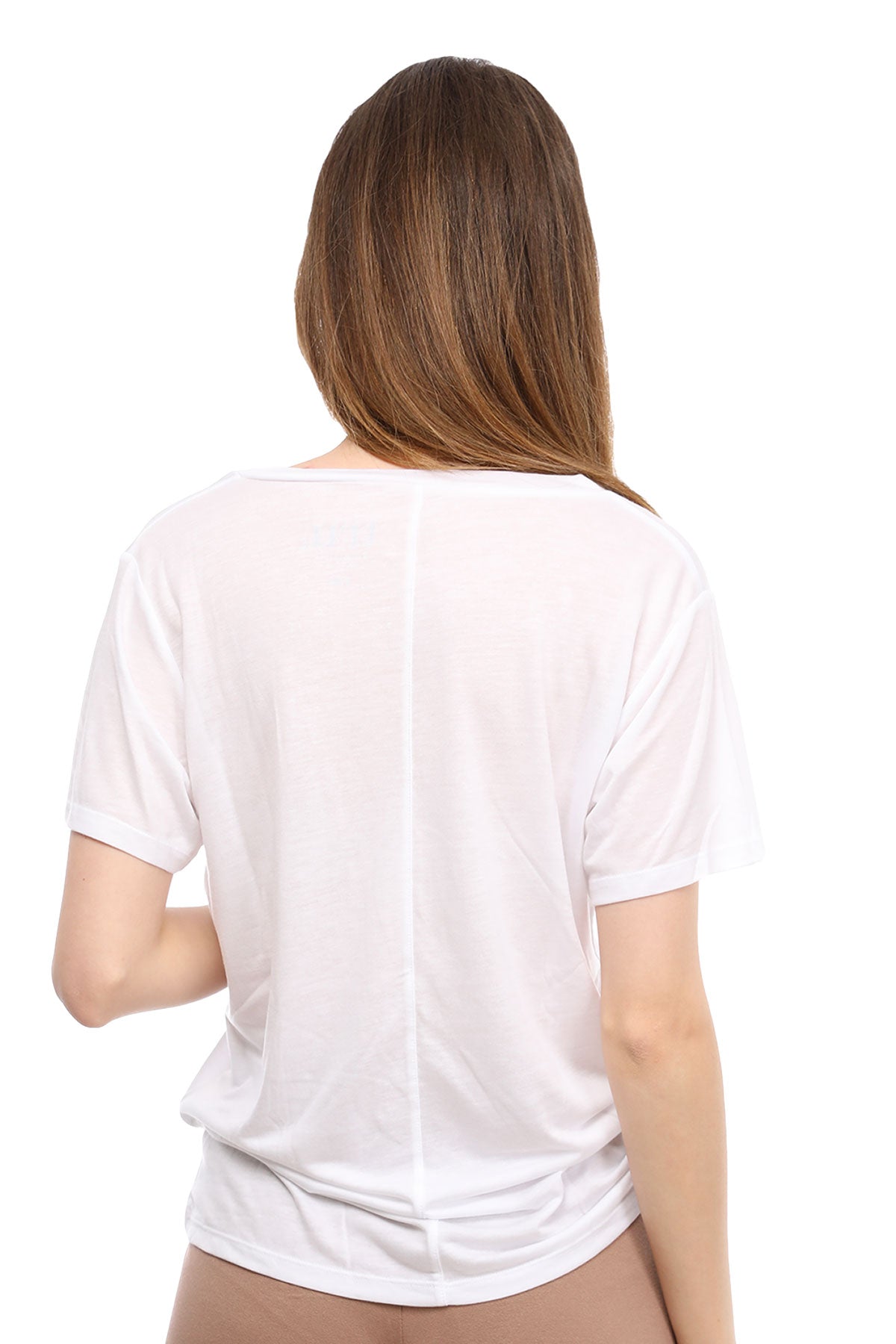 Tru V Yakalı T-shirt-Libas Trendy Fashion Store