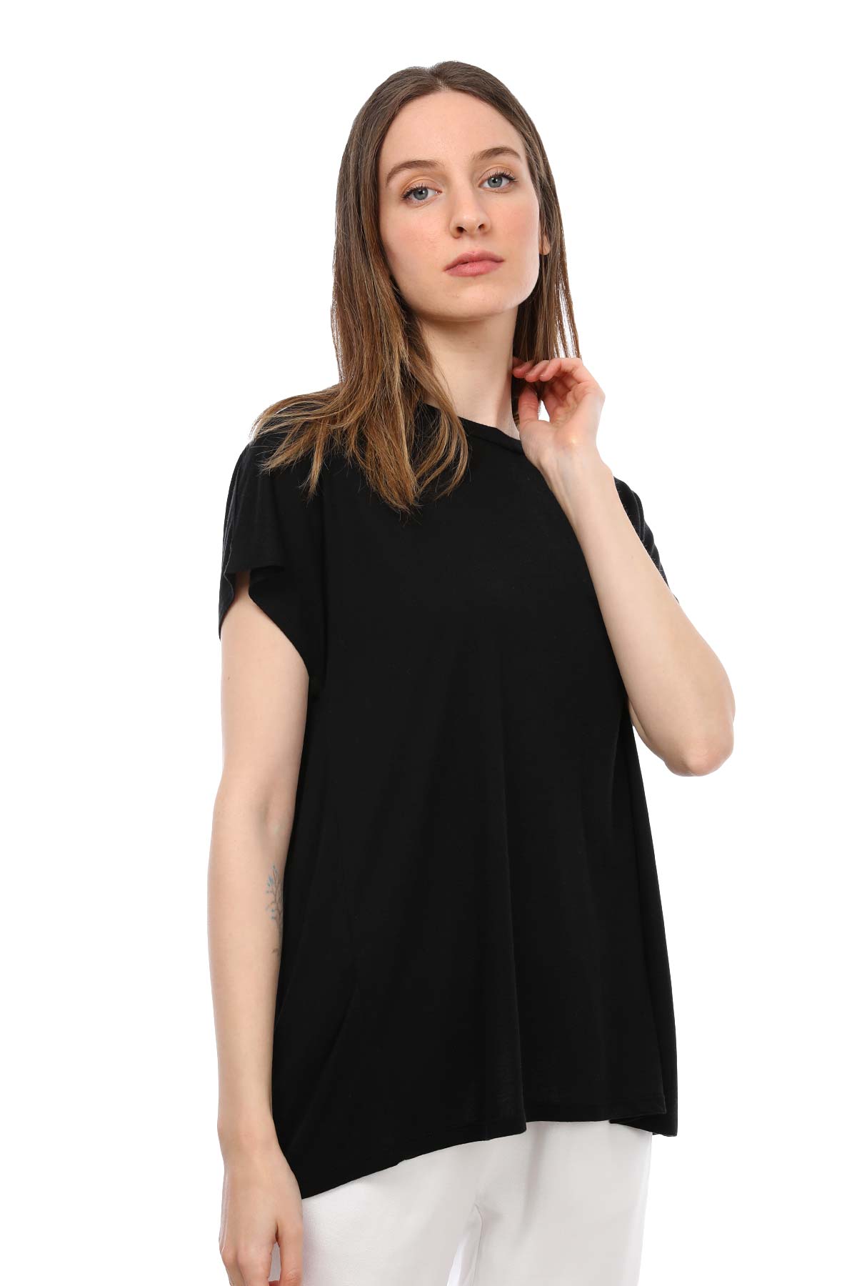 Tru Sırt Yırtmaçlı T-shirt-Libas Trendy Fashion Store