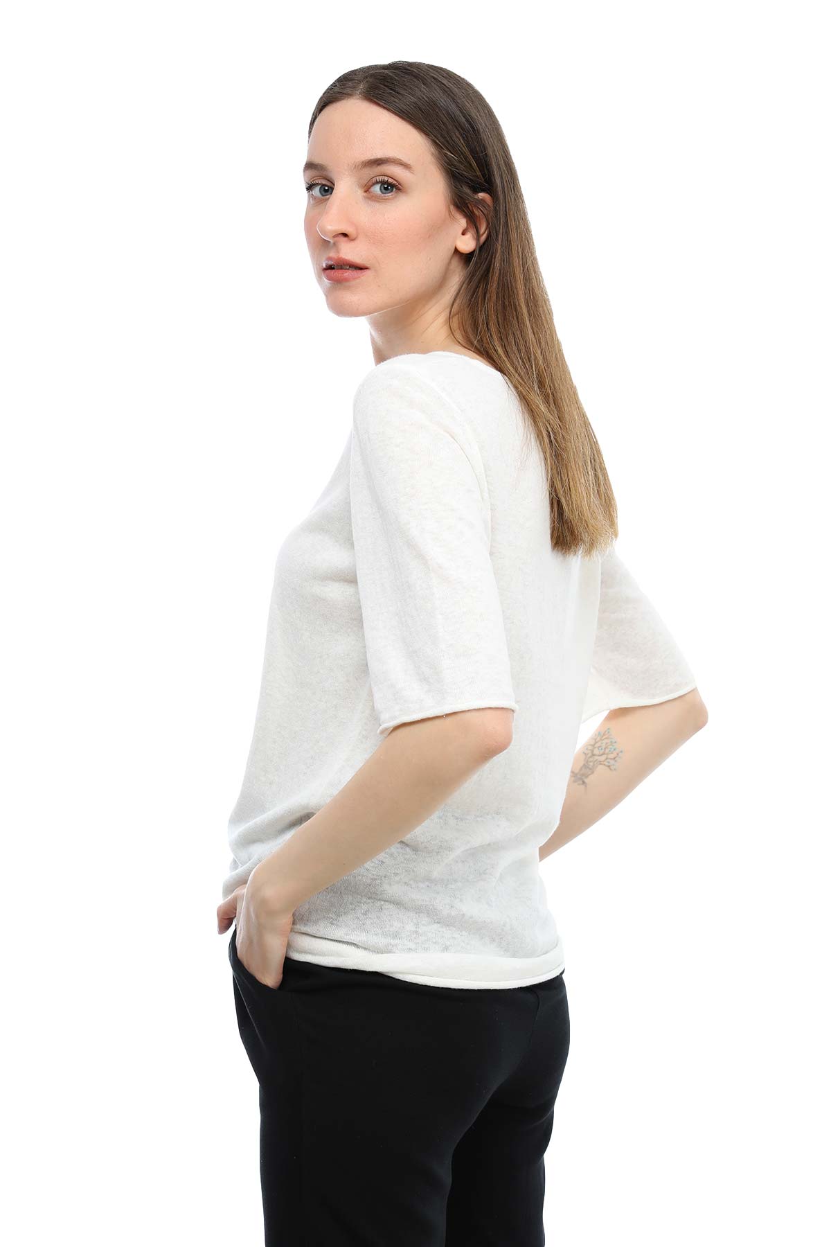 Tru Bisiklet Yaka Triko-Libas Trendy Fashion Store