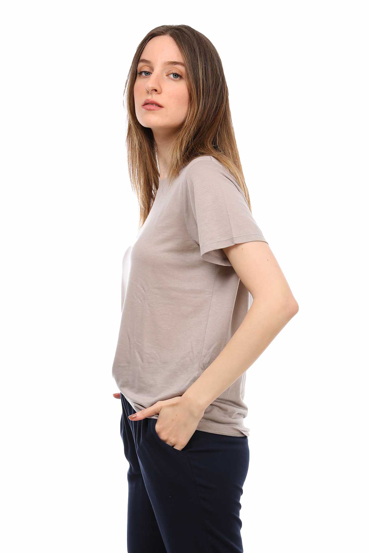 Tru Bisiklet Yaka T-shirt-Libas Trendy Fashion Store