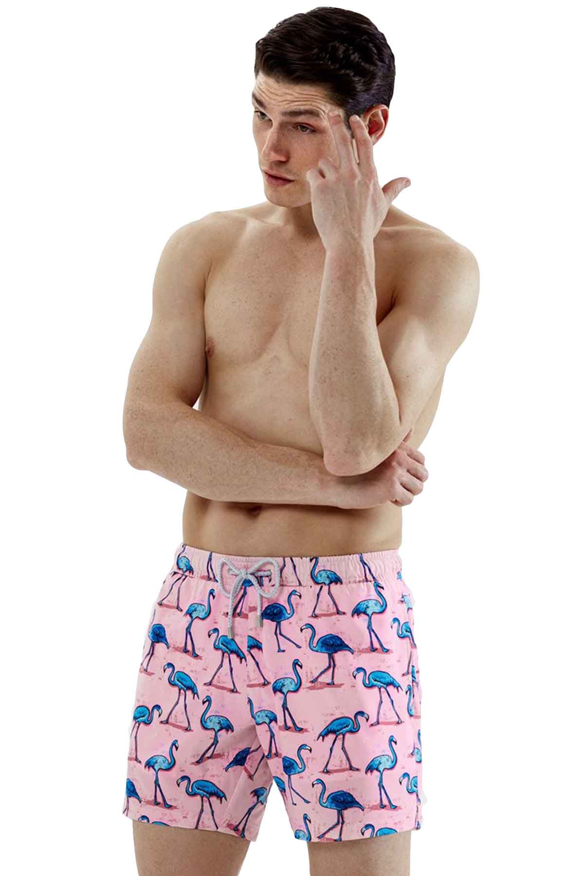 Bluemint Arthus Stretch Pink Flamingo Şort Mayo-Libas Trendy Fashion Store