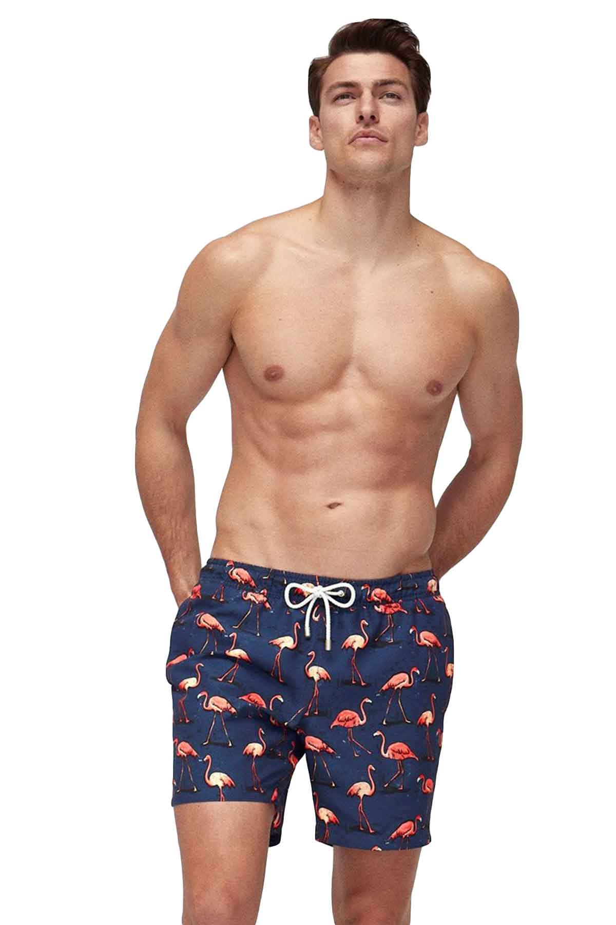 Bluemint Arthus Stretch Midnight Flamingo Şort Mayo-Libas Trendy Fashion Store