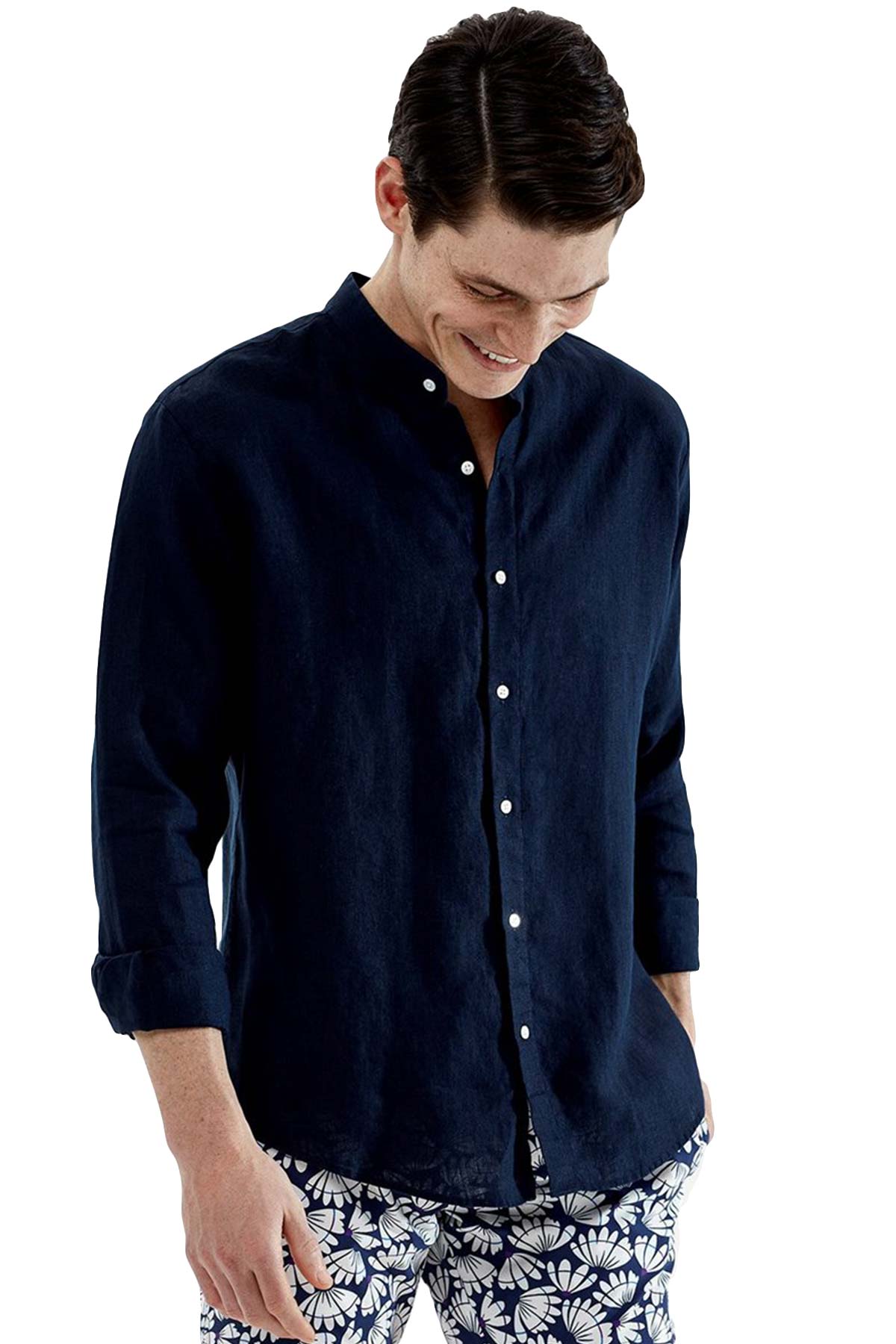 Bluemint Eric Comfort Fit Hakim Yaka Keten Gömlek-Libas Trendy Fashion Store