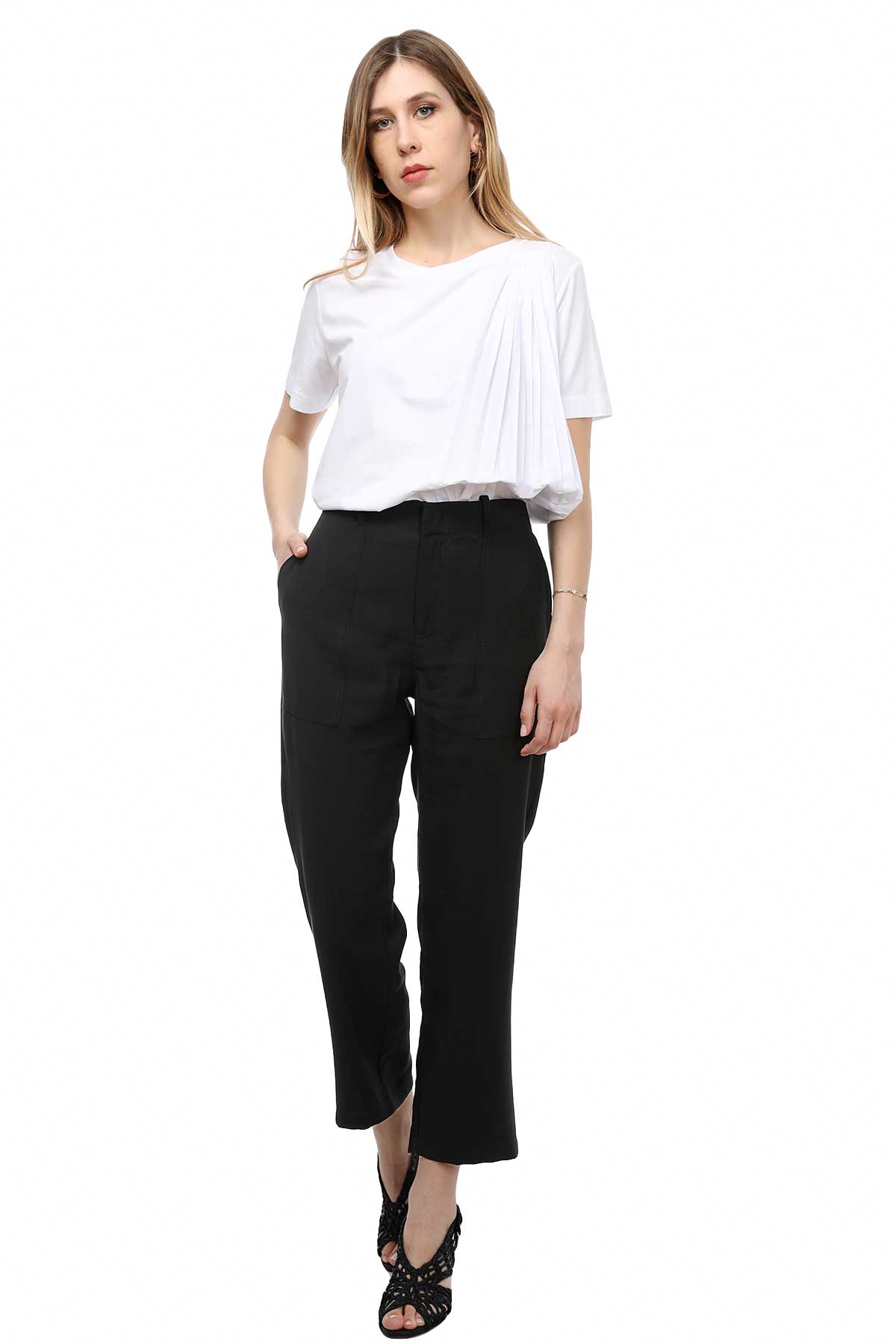 Alpha Studio Pileli T-shirt-Libas Trendy Fashion Store