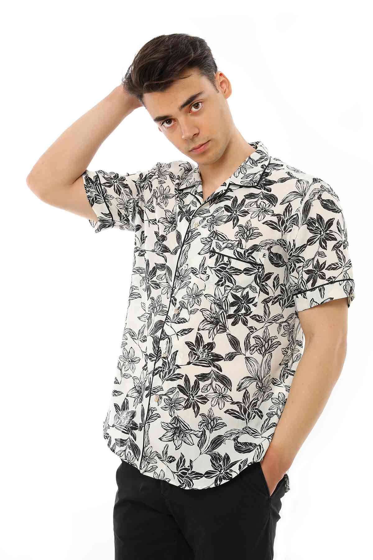 Dnl Custom Fit Apaş Yaka Gömlek-Libas Trendy Fashion Store